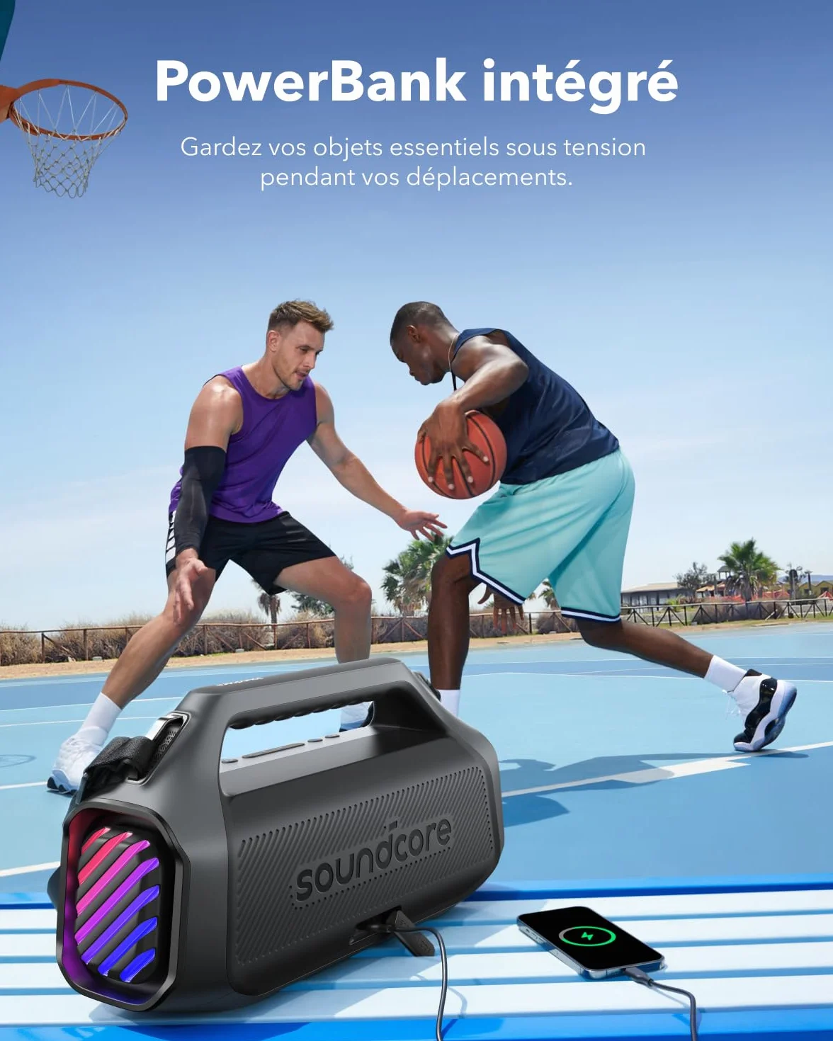 Soundcore Boom 2 Plus Enceinte Bluetooth 140W BassUp 2.0 IPX7 20h USB-C