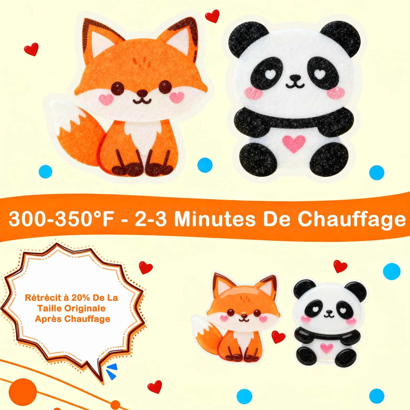 Kit Plastique Fou Feuille Thermorétractable A5 DIY Pendentifs Accessoires Artisanat Enfants Porte Clef
