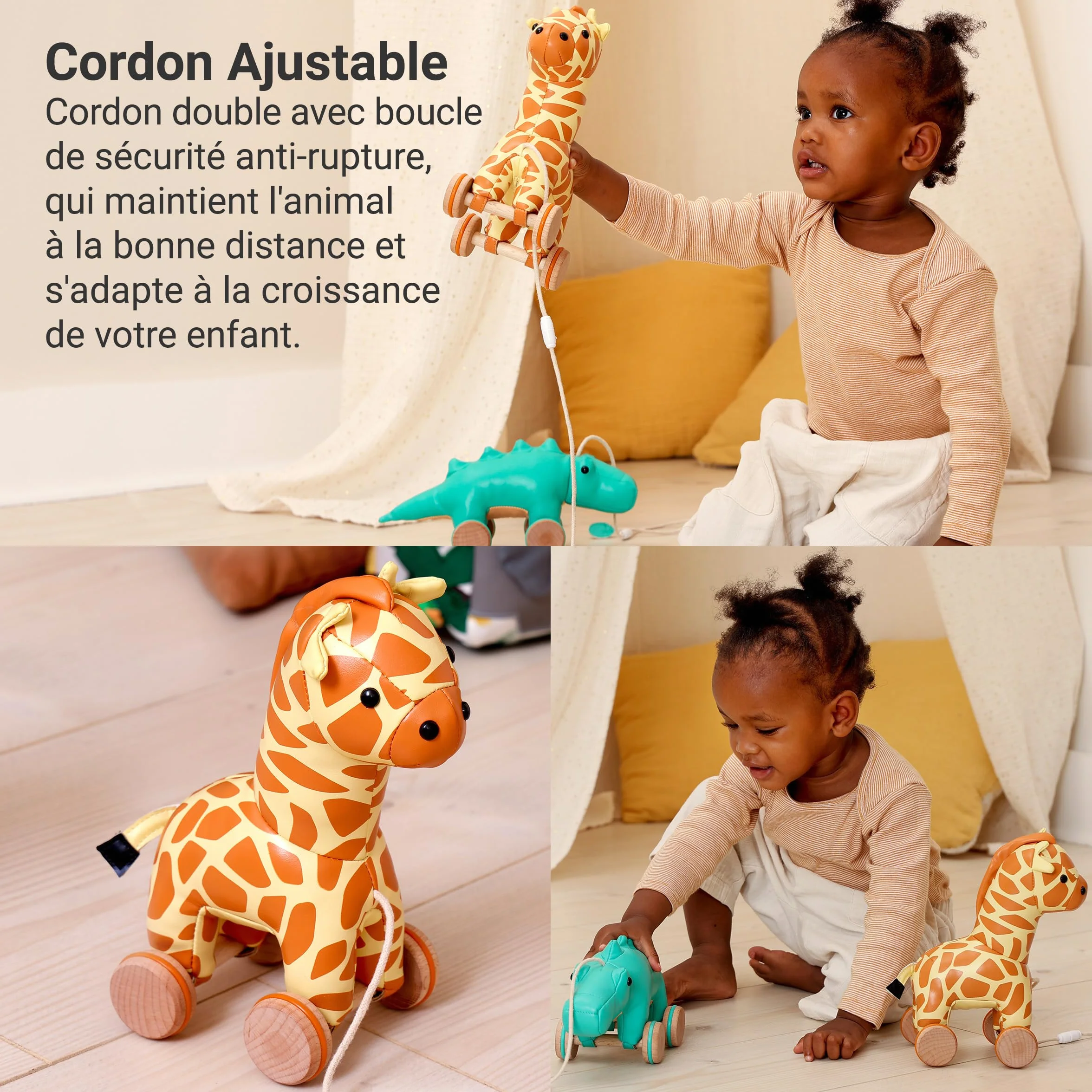 Little Big Friends Pull Along Friends Gina The Giraffe Pull Toy for Baby