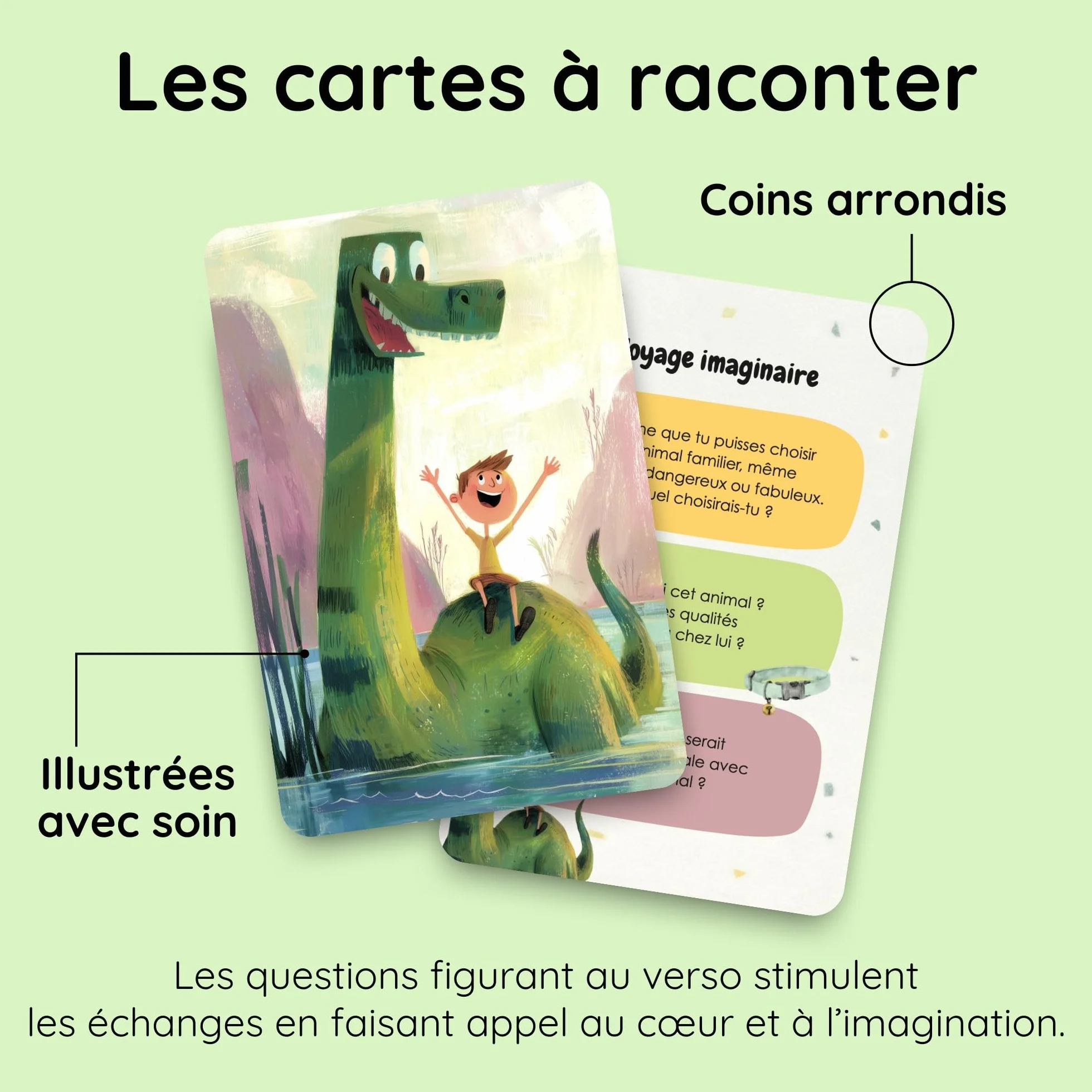 Cartes à raconter pour Enfants 150 Questions Jeu éducatif Cadeau Parent-Enfant Pleine Conscience Fille Garçon 6 Ans