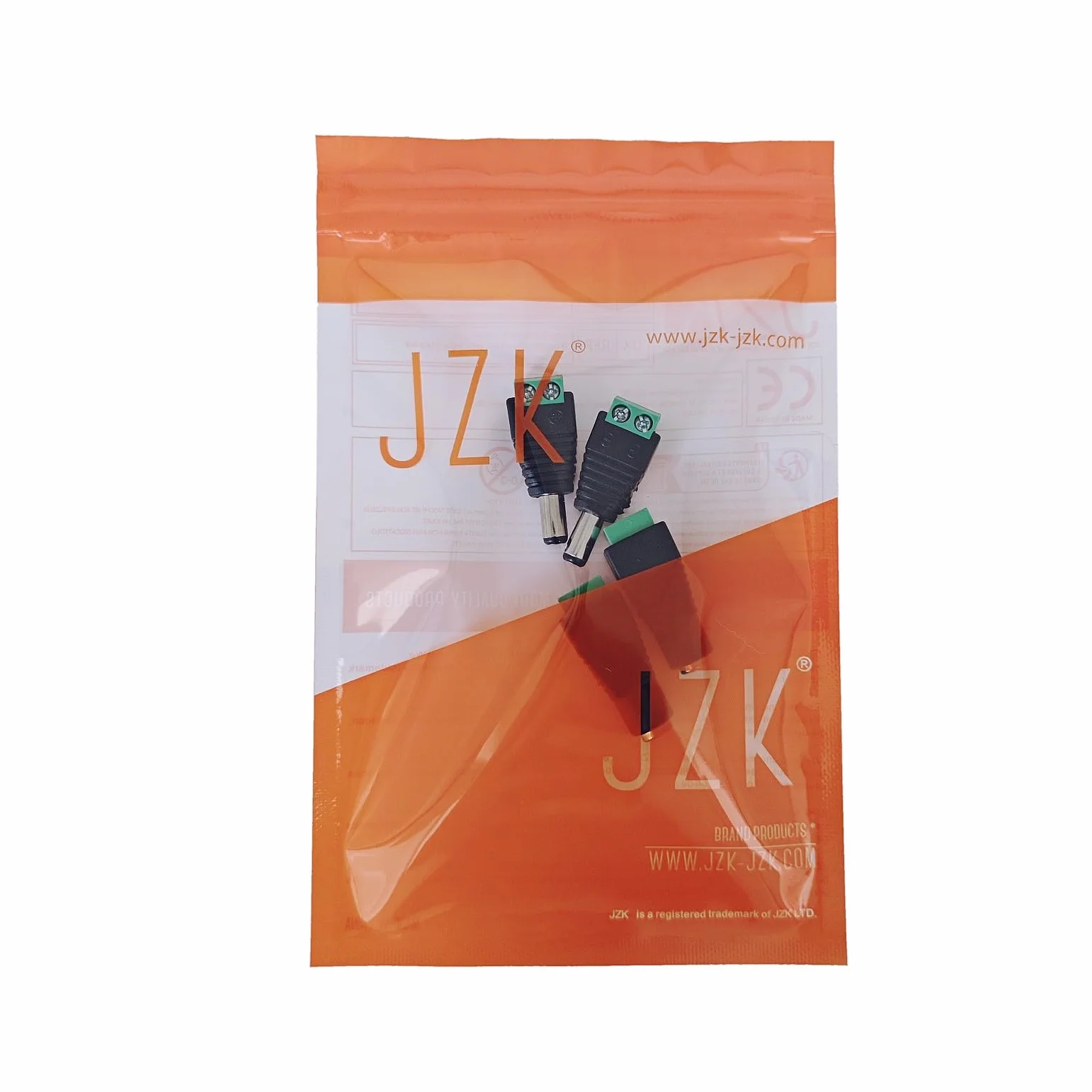 JZK Lot de 4 adaptateurs DC 5,5 mm x 2,1 mm mâle et femelle pour caméra CCTV LED