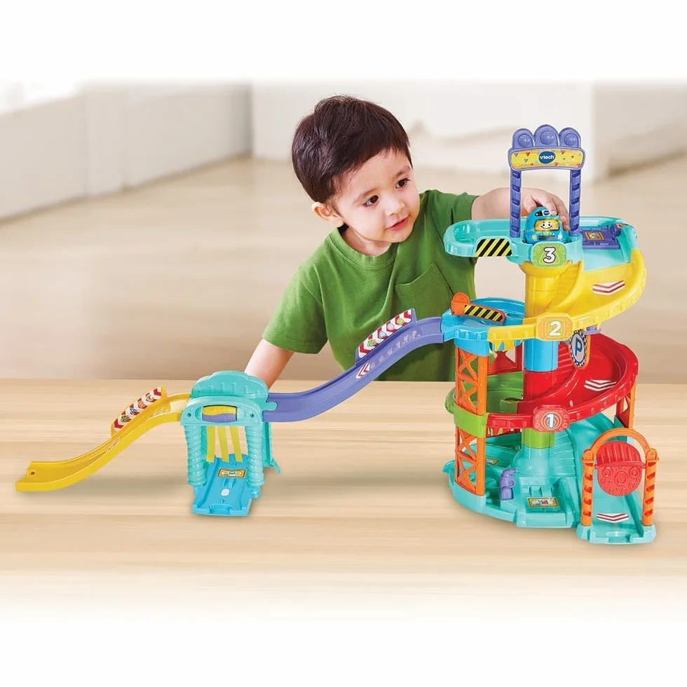 VTech Tut Tut Bolides Globetrotter Super Set Bus Globe-Trotteur Multilingue Circuit Voitures 6 Zones Magiques