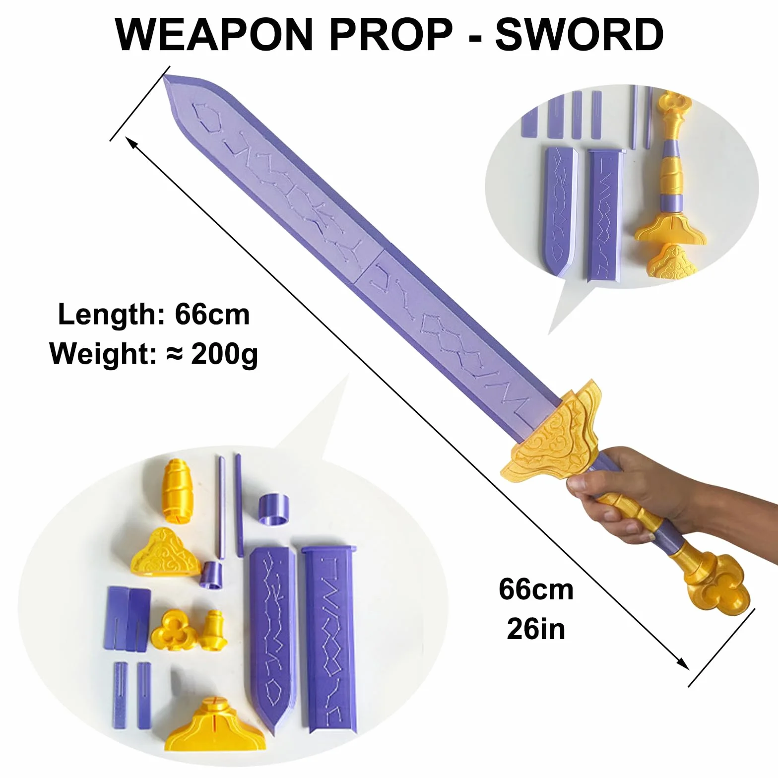 Epee R-umi Anime Hunters Cosplay Weapons Props Violet Halloween Carnaval