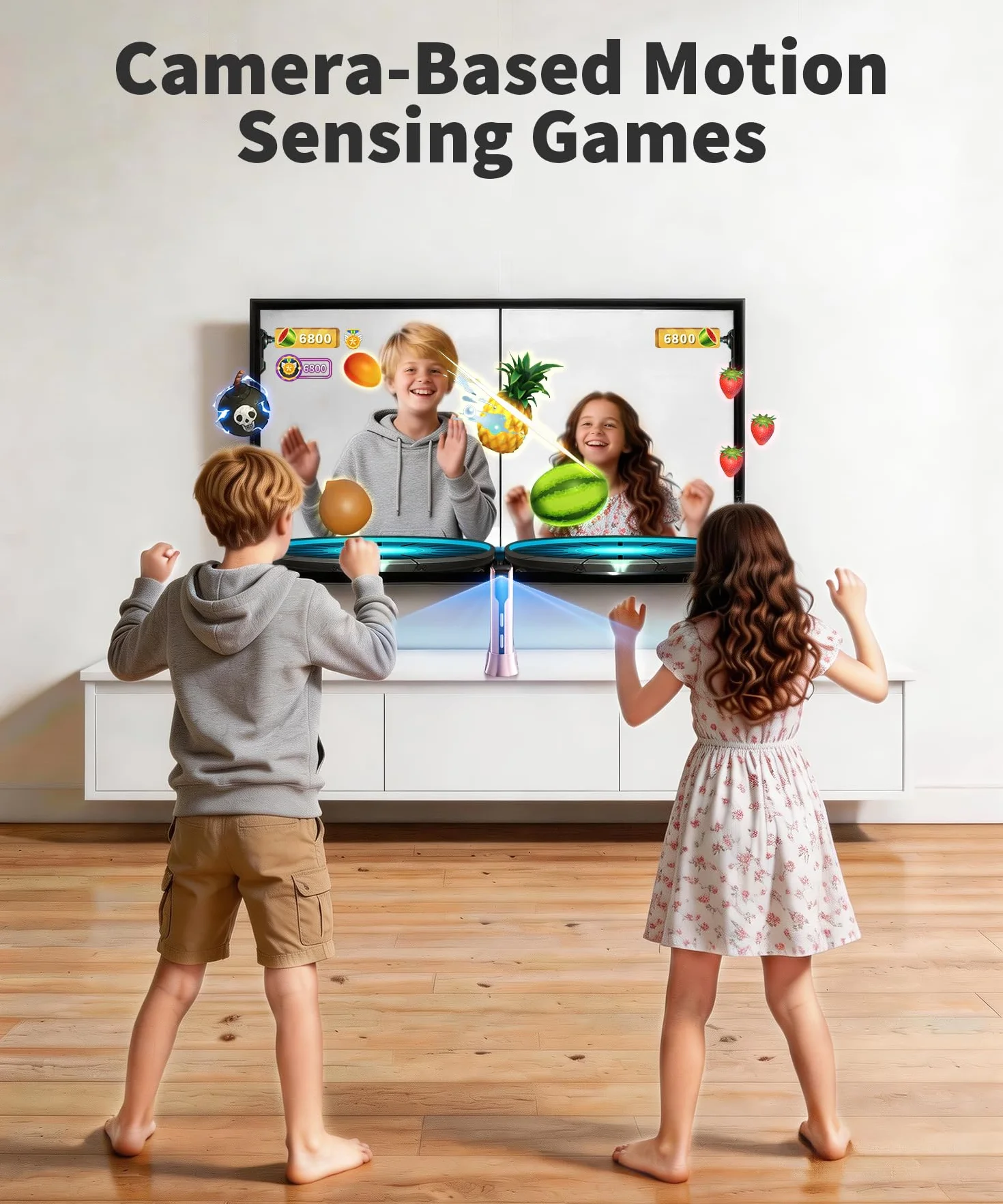 Console de Jeux pour Enfants avec Jeux de Mouvement Plug & Play pour TV, Activité Physique en Intérieur