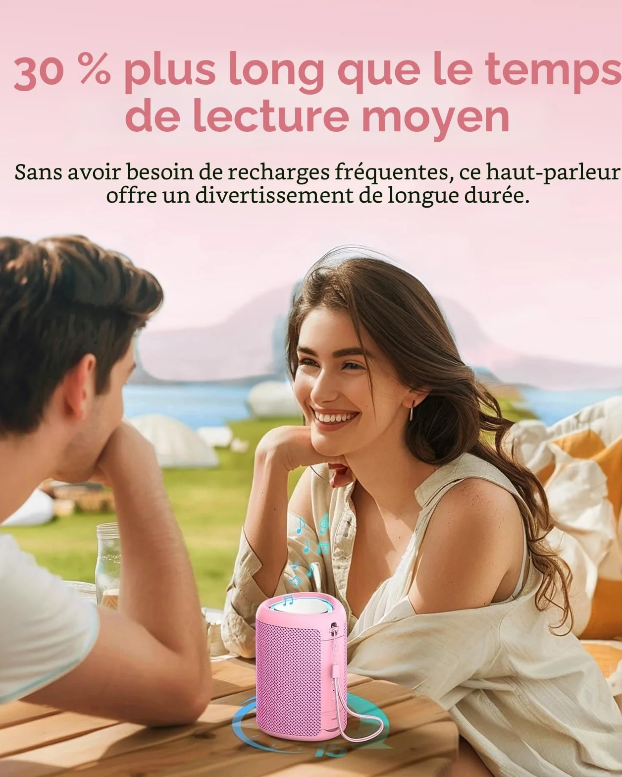 Enceinte Bluetooth Portable IPX5 Bluetooth 5.3 AUX TF-Card Stéréo Sans Fil