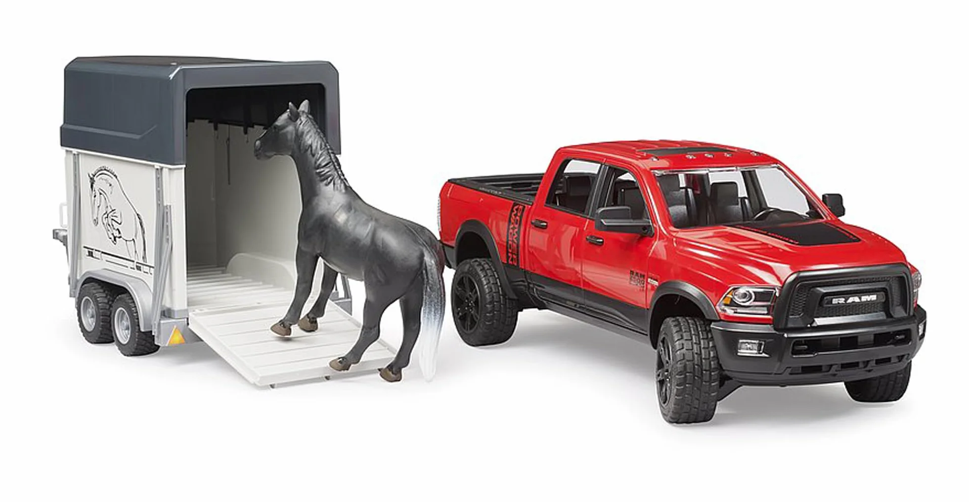 Bruder 02501 RAM 2500 Power Wagon avec van et cheval véhicule tout-terrain
