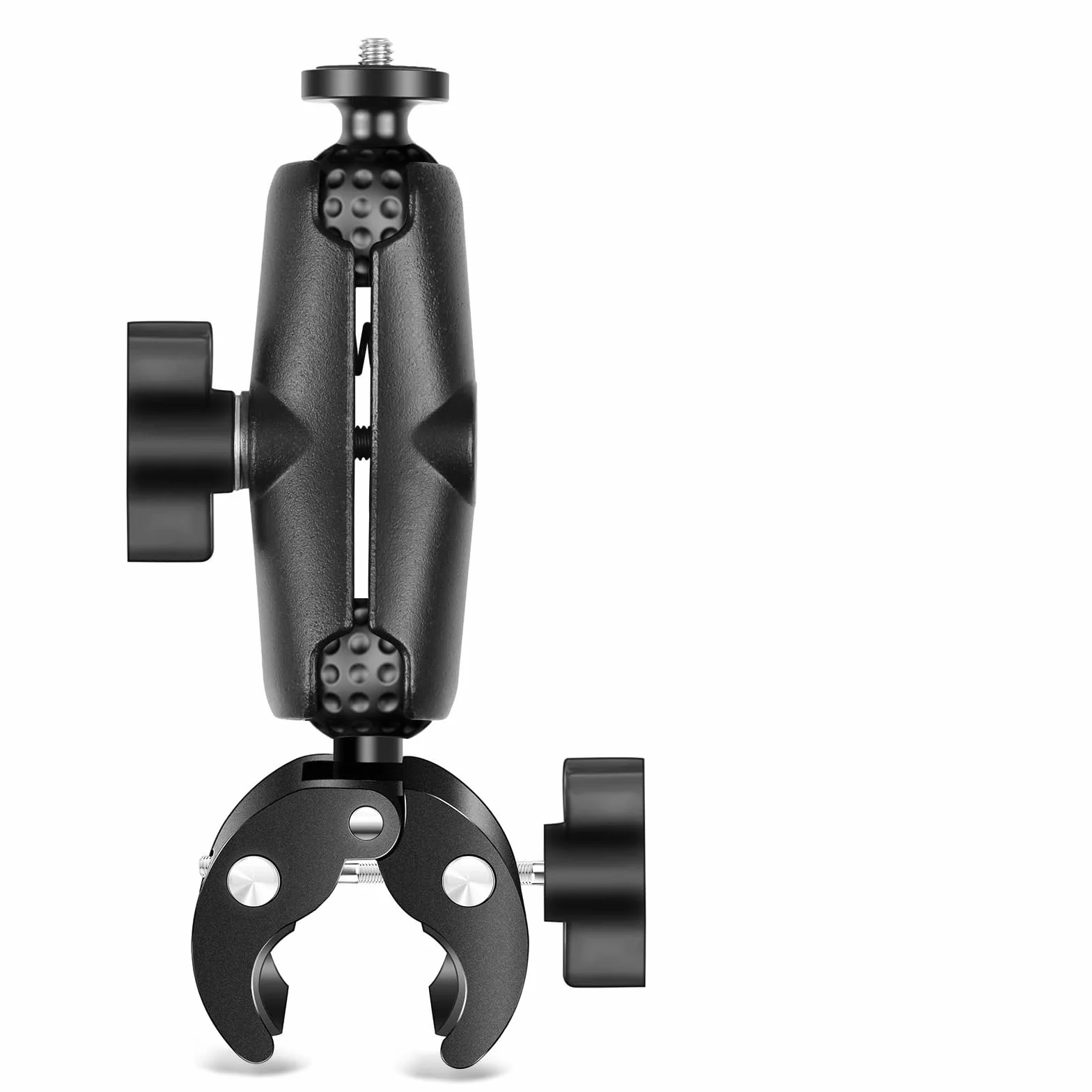 Super Clamp Crabe Action Camera Moto Guidon Support Fixe 360° Rotation Rotule Tête Boule Filetage 1/4" pour Caméra Studio Trépied Compatible Gopro Insta360 X5 X4 X3 OSMO