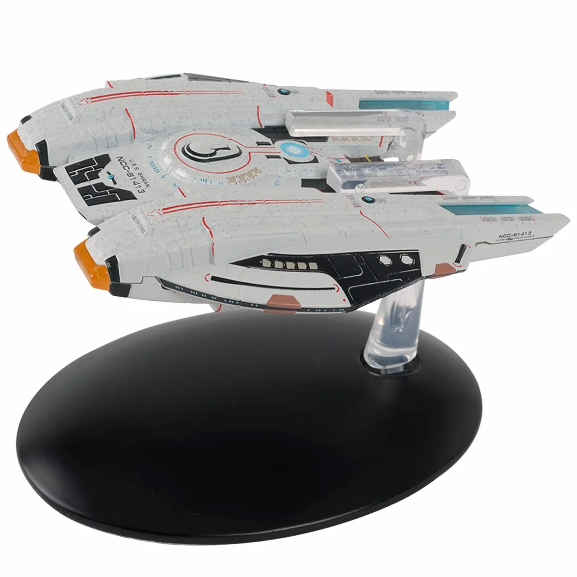 Star Trek Croiseur léger de la Fédération Classe Shran Collection de vaisseaux Star Trek Online Eaglemoss Collections