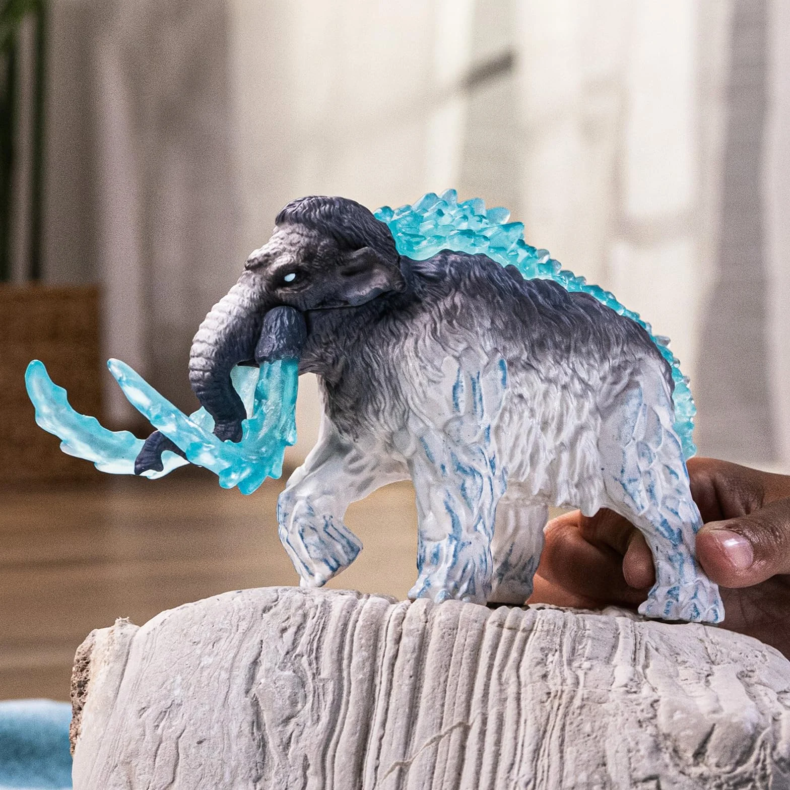 Schleich ELDRADOR Creatures Mammouth de Glace 70829 Figurine Monstre avec défenses Mobiles 9 x 16 x 11 cm