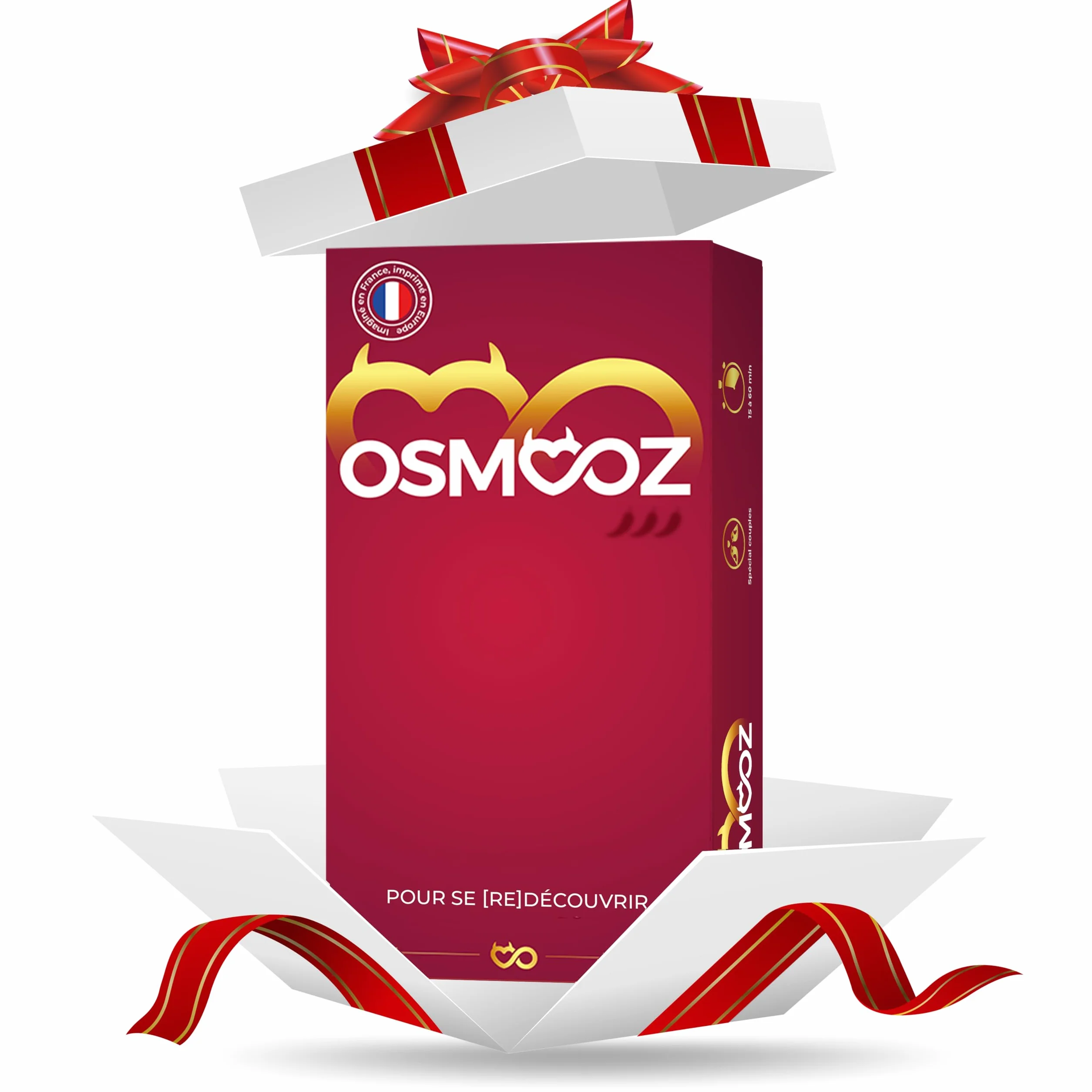 JUDUKU OSMOOZ Red - Jeu Couple - Jeux de Société - Jeu de Carte - Cadeau Anniversaire Femme