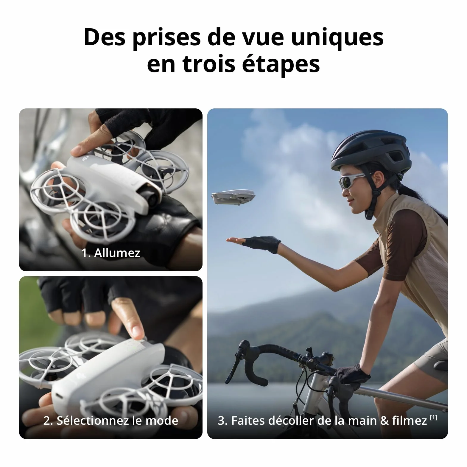 DJI Neo Mini Drone avec Caméra 4K Ultra-HD 135 g Suivi Sujet QuickShots