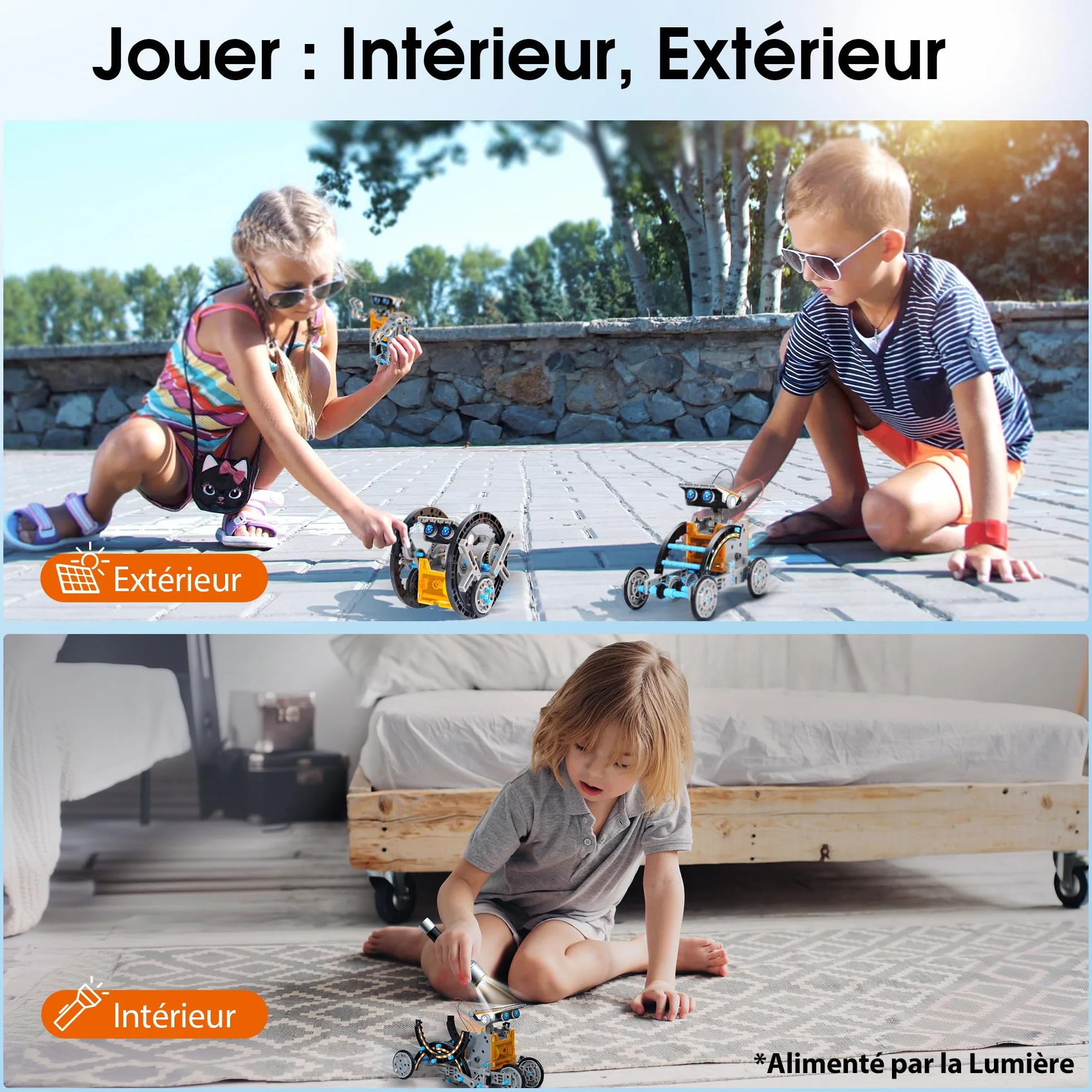 VEPOWER Robot Solaire 12 en 1 Jouet Enfant STEM Jeux de Construction DIY Science Éducatif Kit 190 Pièces