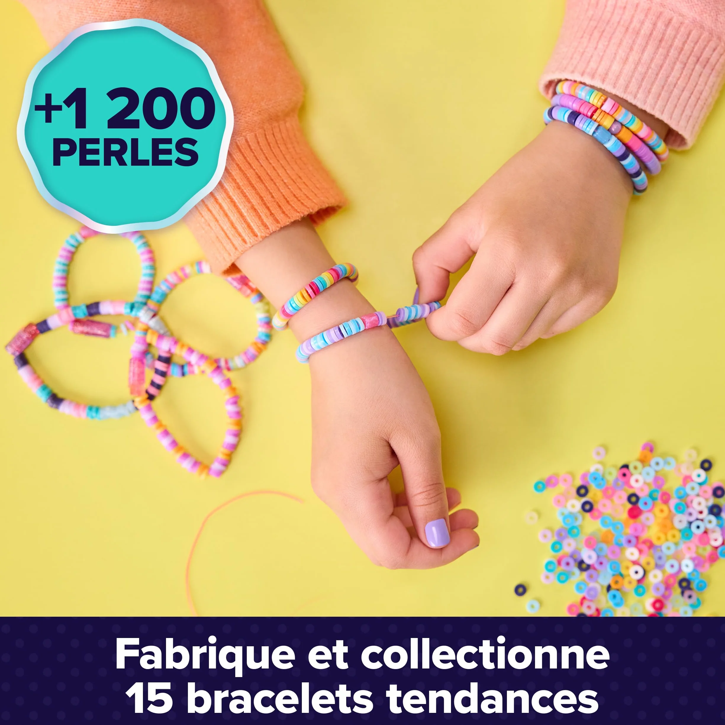 Cool Maker Atelier À Bracelets Heishi Machine Kit Bracelet Amitié 1 220 Perles Stylo À Perles Loisir Créatif Enfant 7 Ans Et +