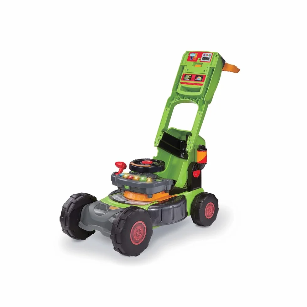VTech Super Tracteur Magi Tondeuse Vert 3 en 1 Porteur Pousseur Bébé Jouet d'Éveil