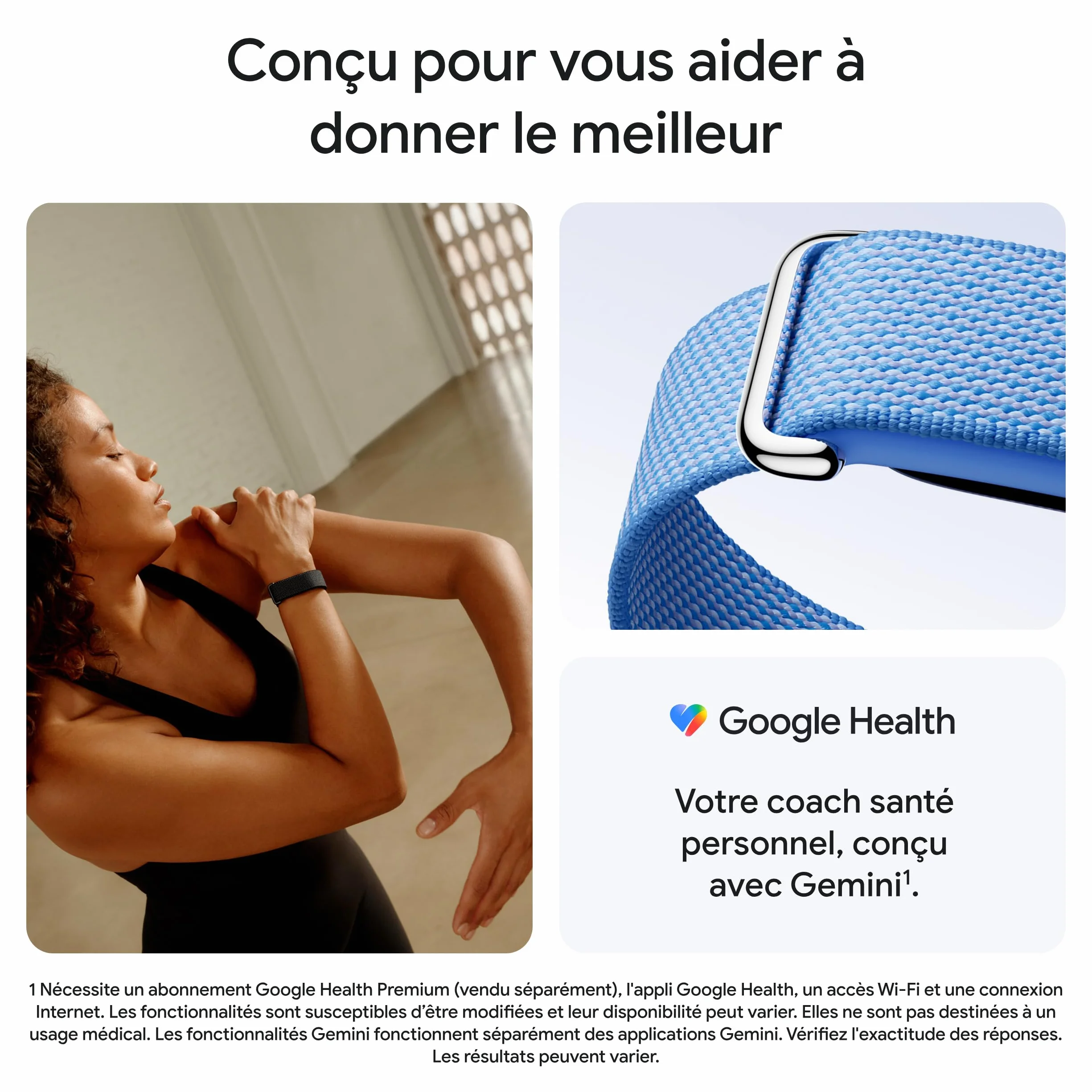 Google Fitbit Air Moniteur d'activité Physique sans écran Suivi Sport Fréquence Cardiaque Sommeil Coaching IA Rouge Framboise