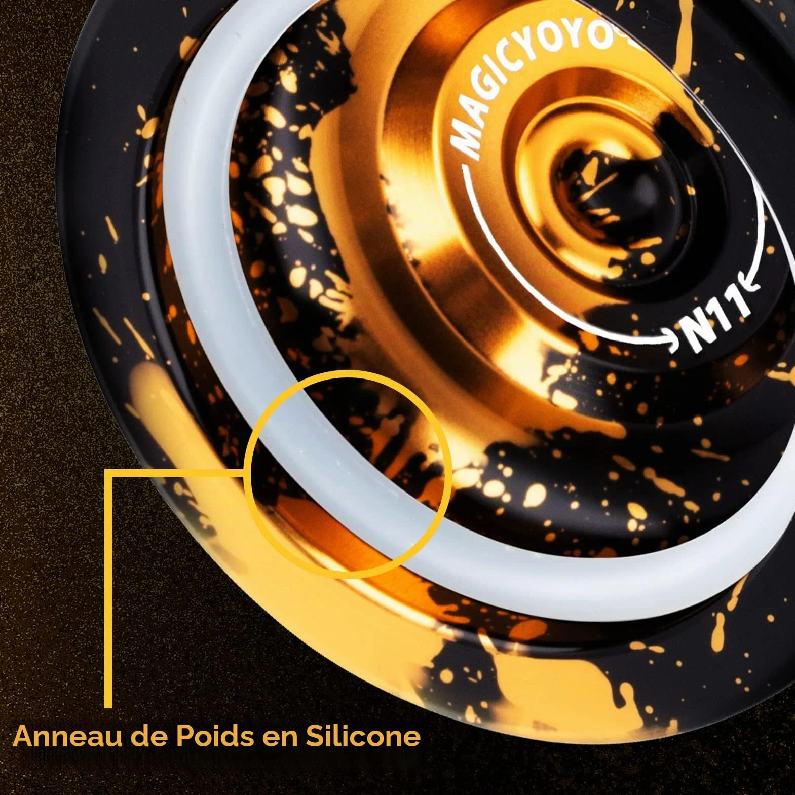 MAGICYOYO JoJo N11 Plus Yoyo Métal Professionnel Réactif Double Usage