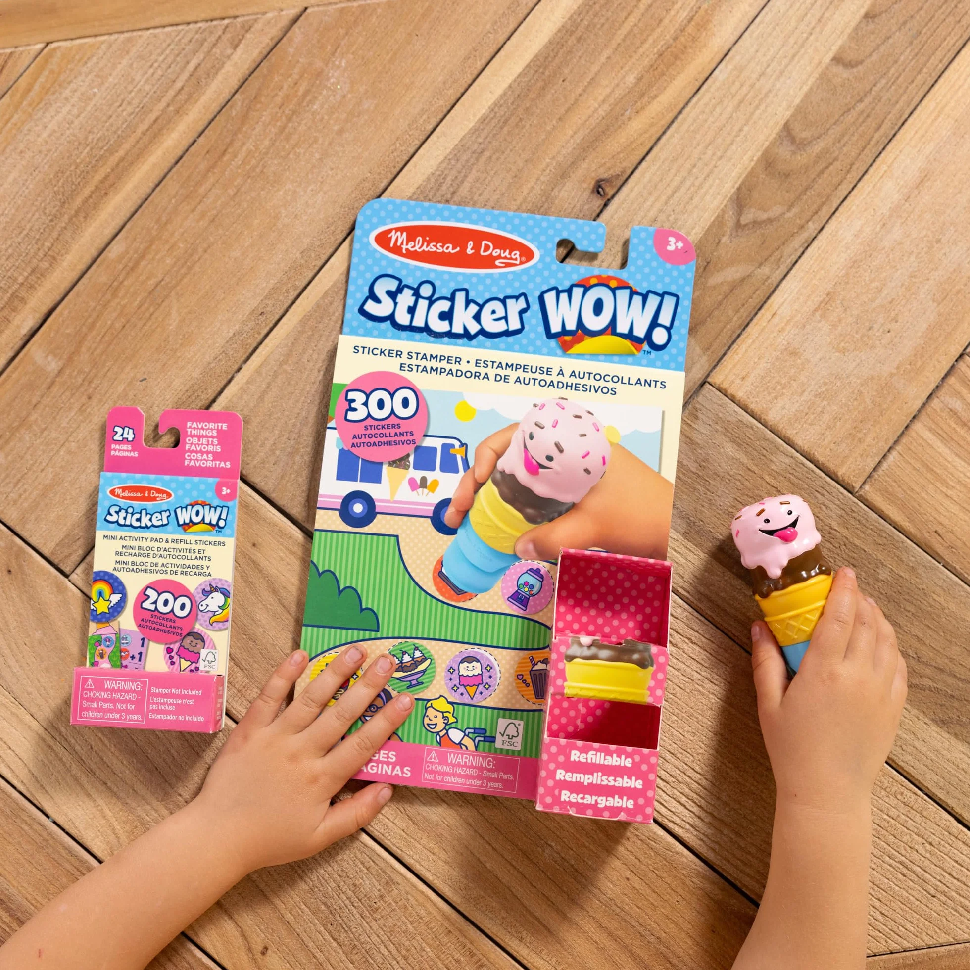 Melissa & Doug Sticker Wow Tamponneuse Crème Glacée Bloc D’Activités 500 Autocollants Activité Manuelle Enfant 3 Ans+