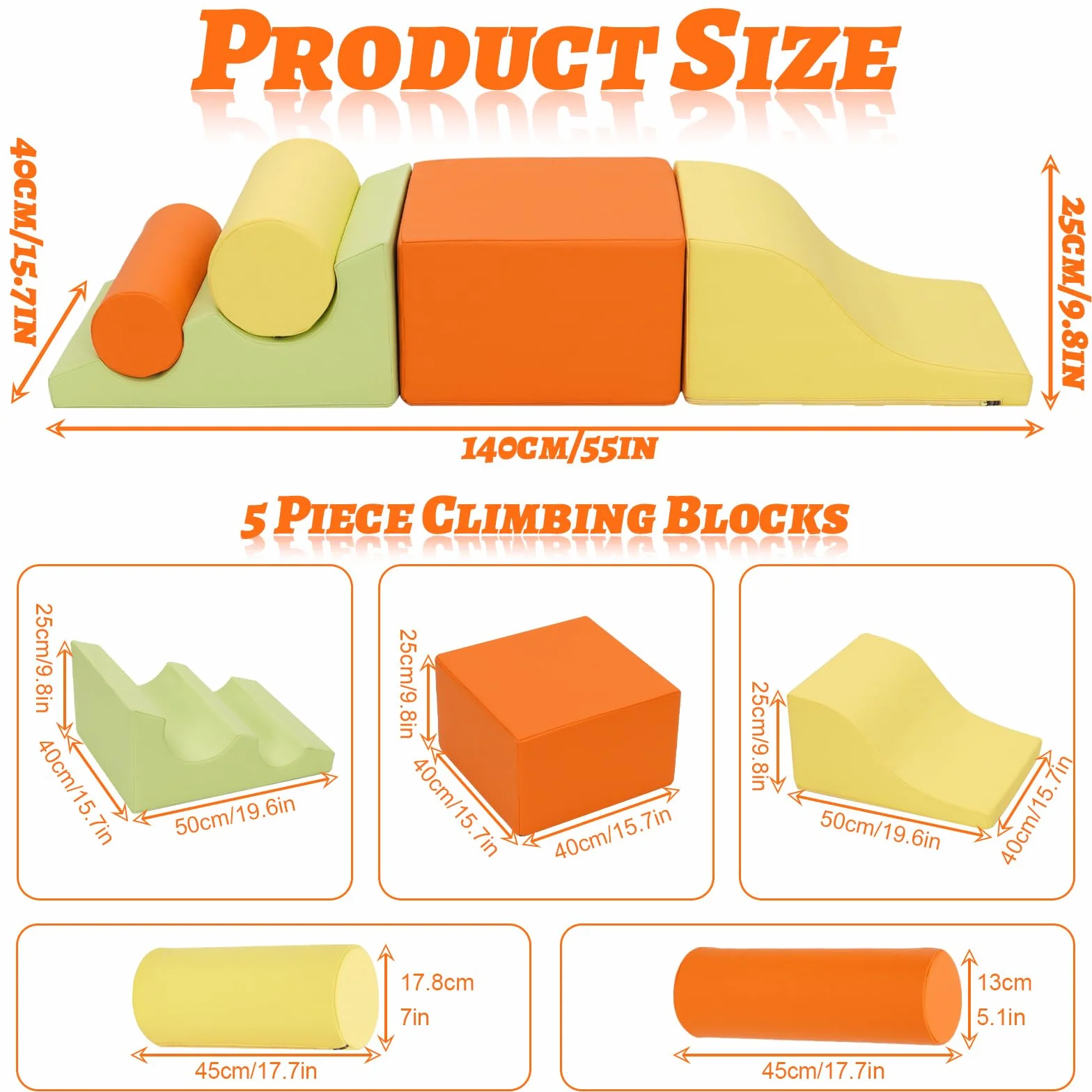 Tapis d'escalade enfant éponge blocs construction mousse jouets Montessori Soft Play cube motricité 1 an