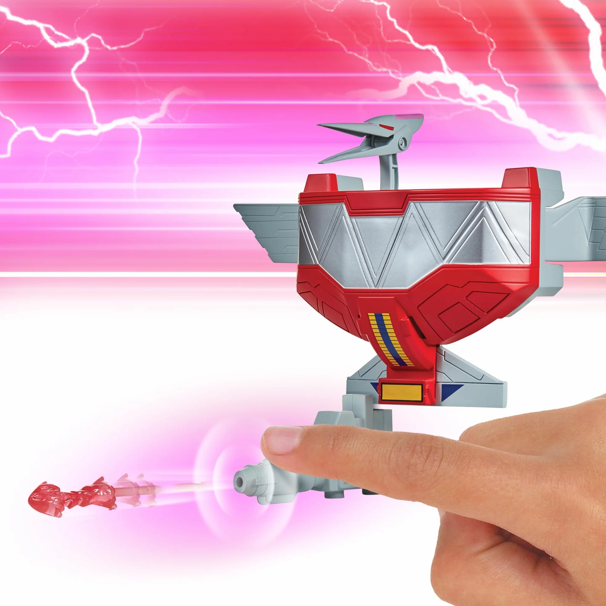 Power Rangers Collection Megazord Pterodactyl Dinozord Figurine Articulée Combinable 20 cm Gris