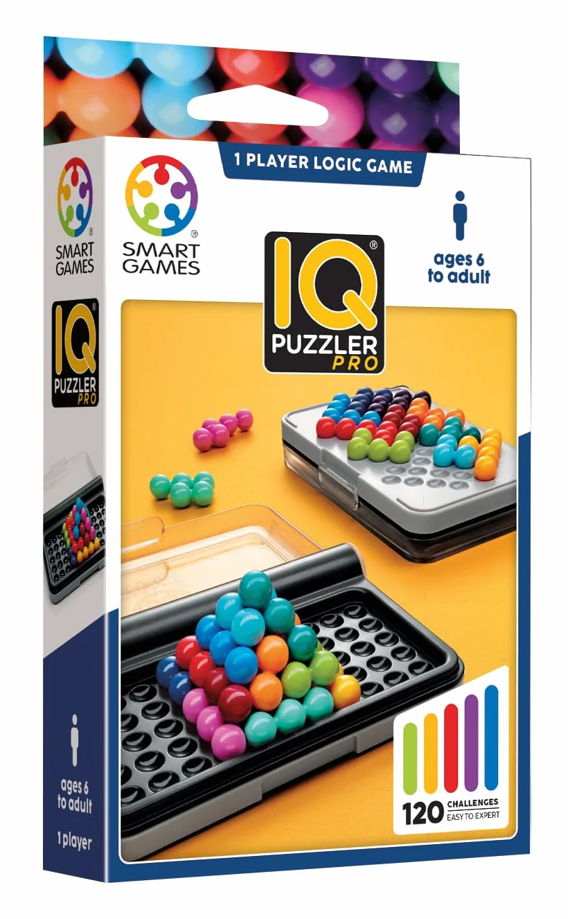 SmartGames IQ Puzzler Pro Jeu Casse Tête 120 Défis 2D 3D 3 Modes de Jeu