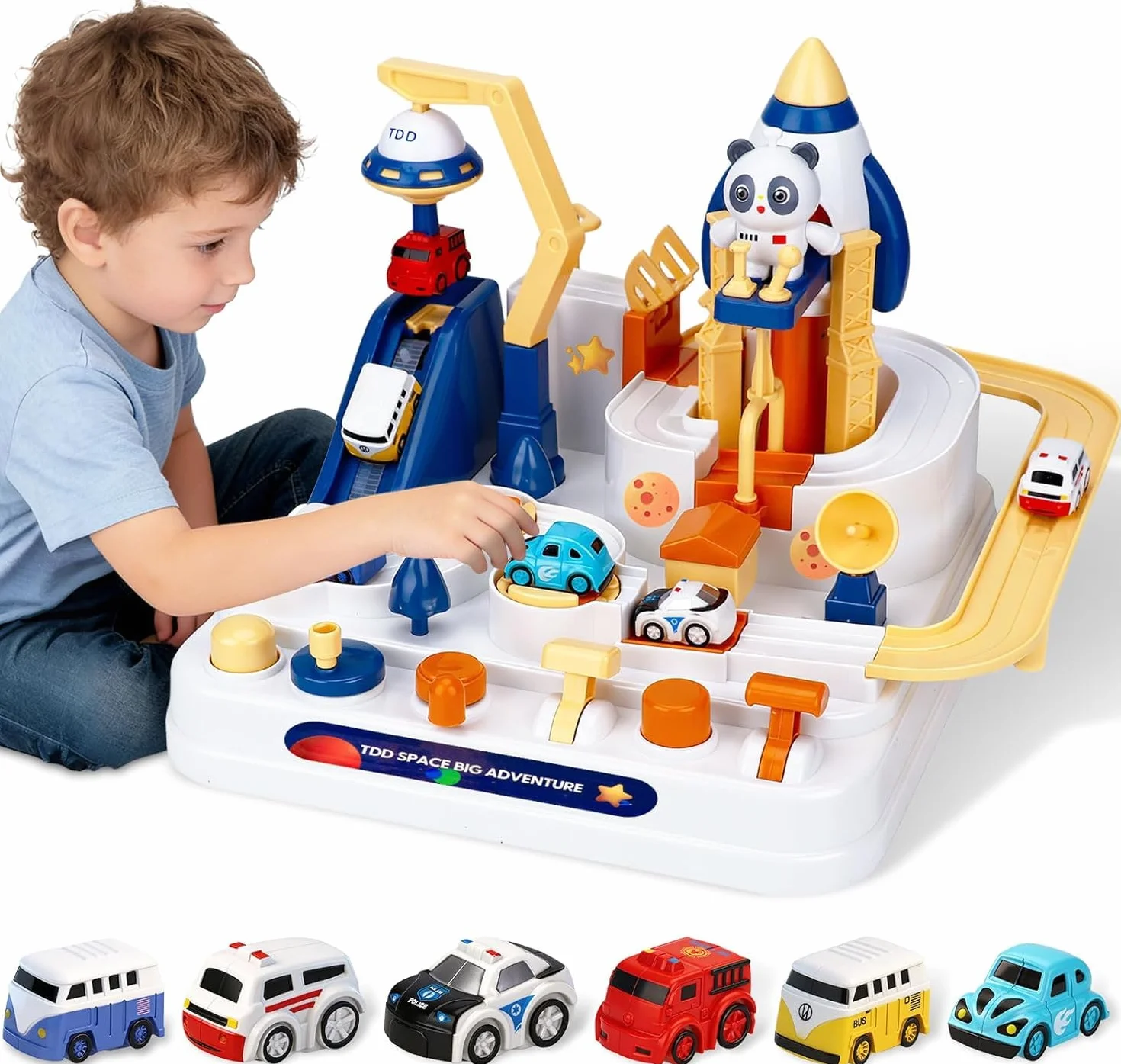 Jeu de circuit de course Montessori pour enfants 3-8 ans, voiture enfant jouet éducatif cadeau Noël anniversaire