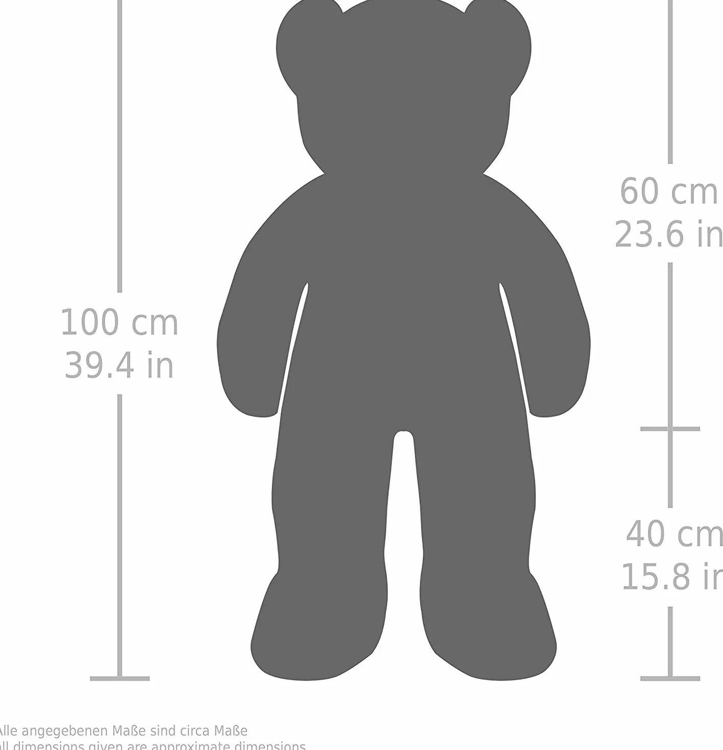 BRUBAKER Peluche géante XXL Ours Nounours 100 cm Blanc