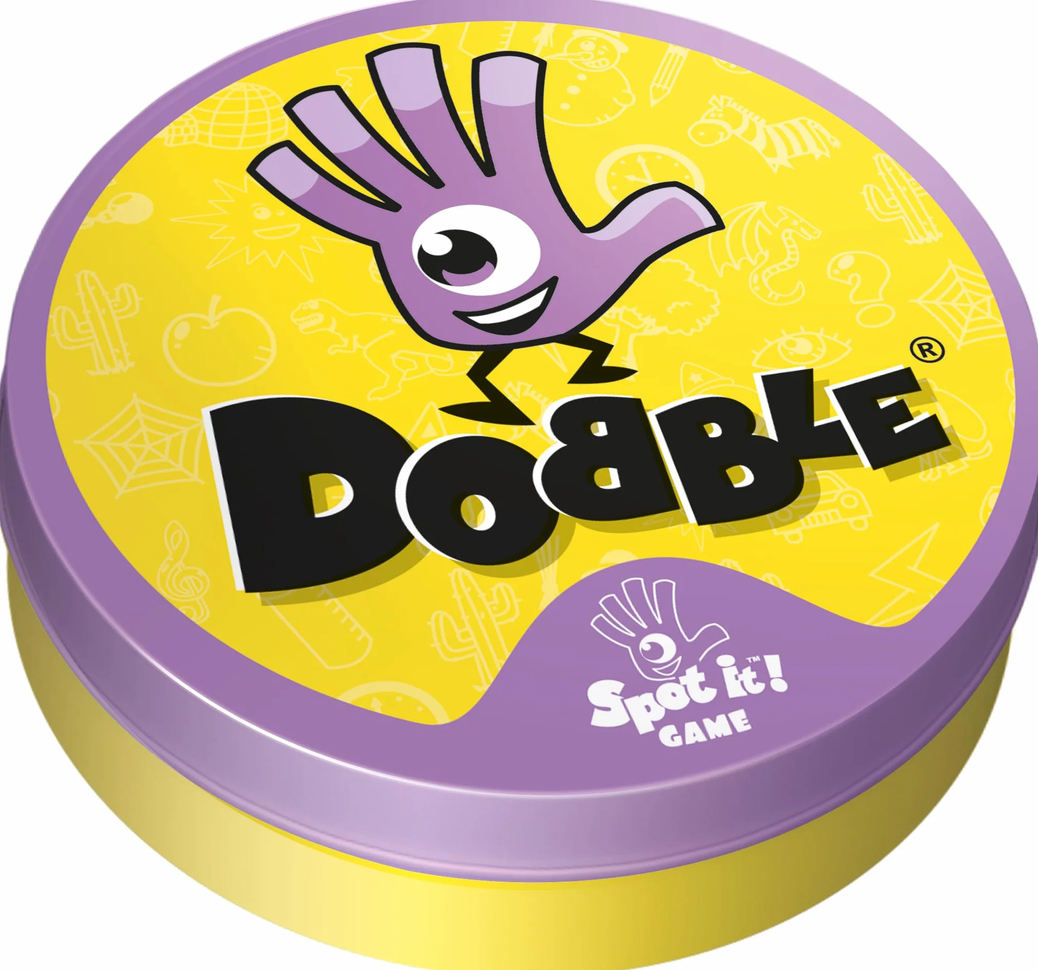 Asmodee Dobble Classique Jeu de Cartes pour Enfants dès 6 Ans - Jeu de Société Rapidité 2-8 Joueurs - Boite Métal Voyage 15 Min Français
