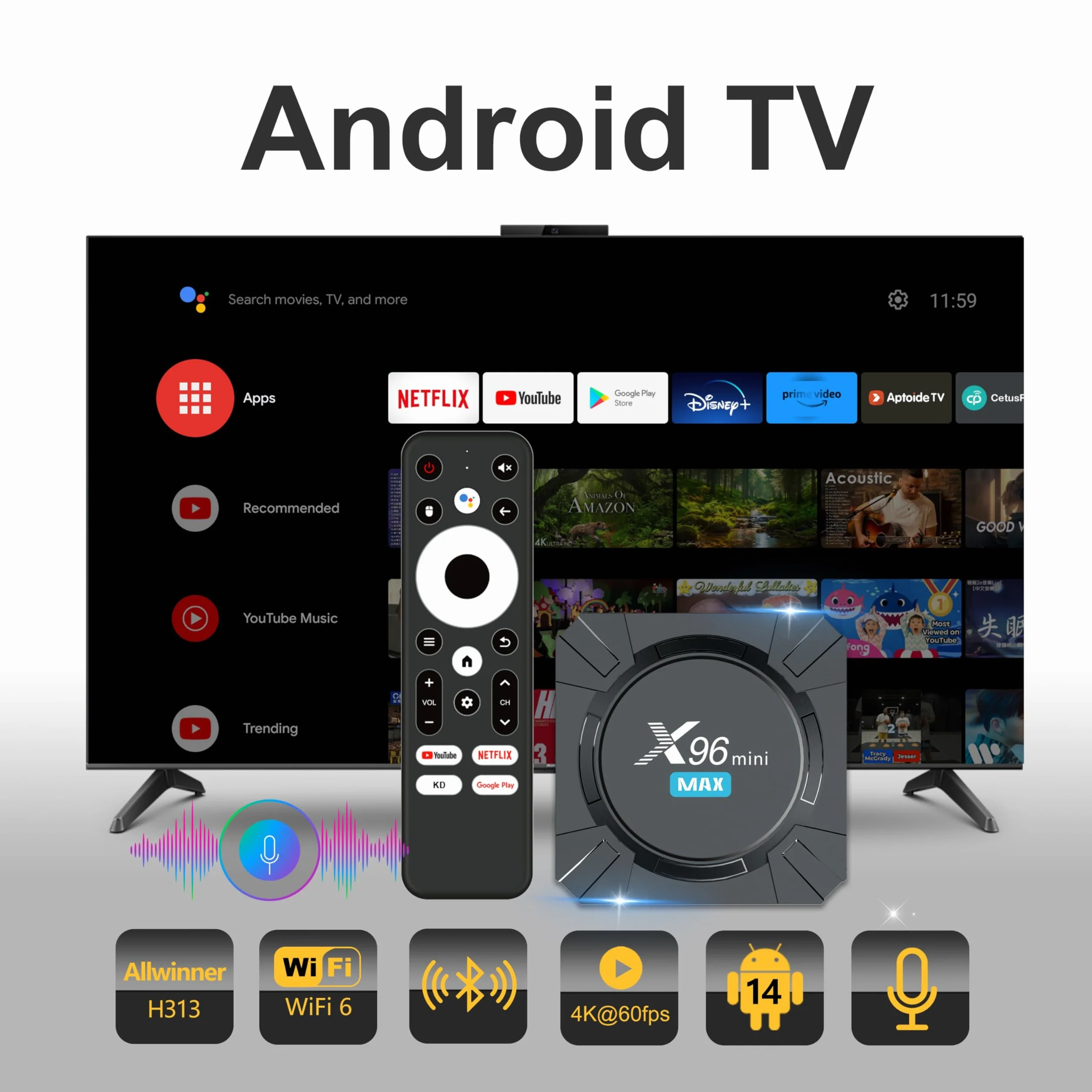 Android TV Box X96 Mini Max Black