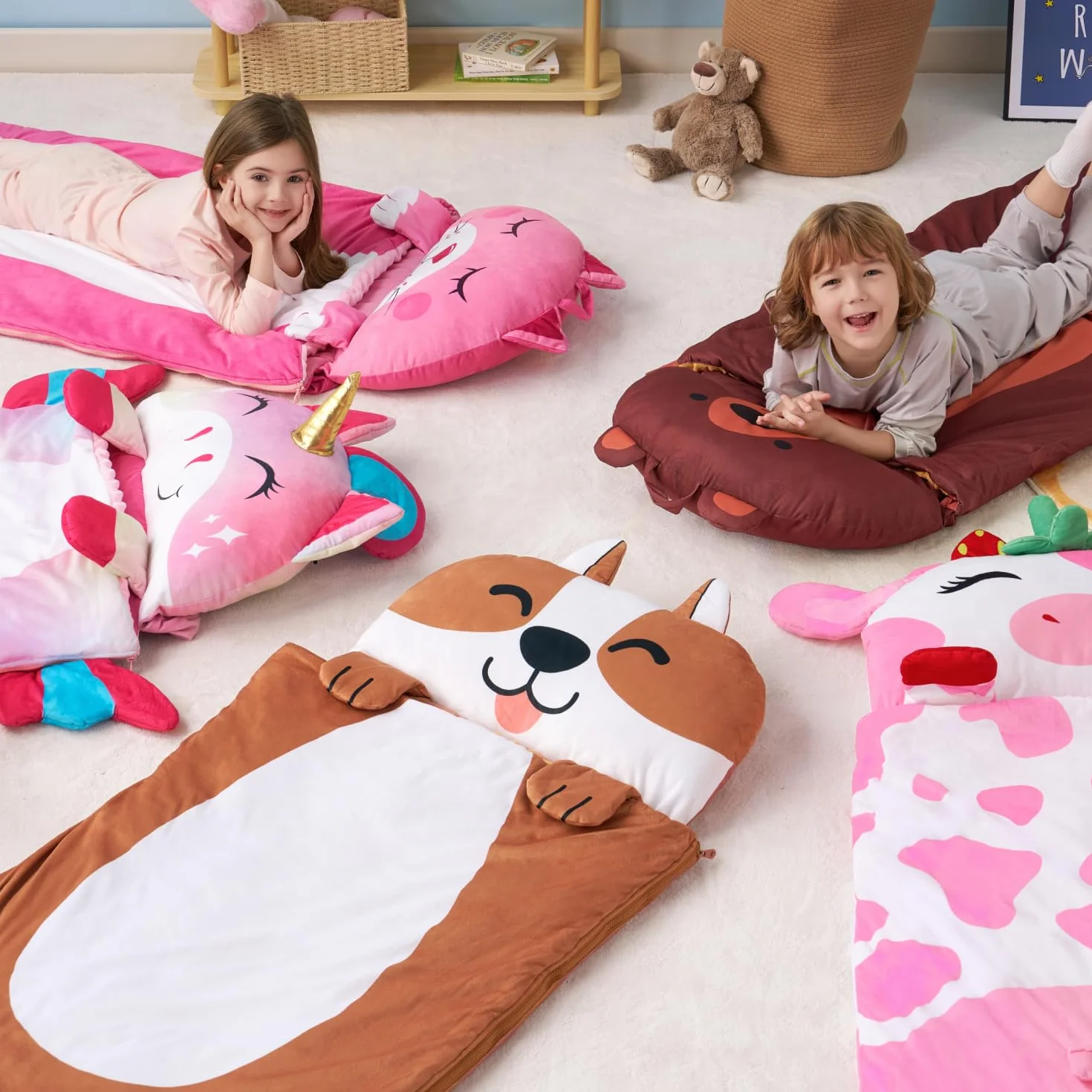 Joiedomi Sac de Couchage Enfant Tapis Enroulable Maternelle 3-7 Ans
