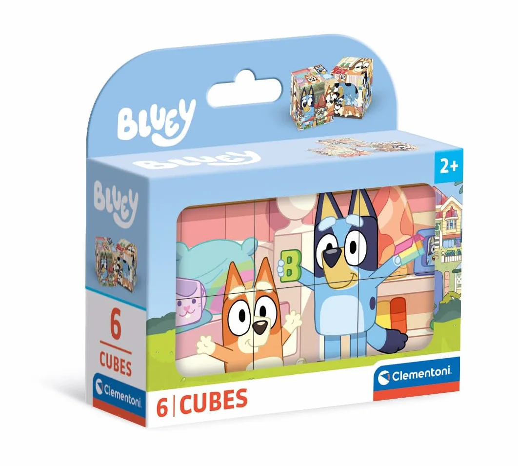 Puzzle Bluey Cube Supercolor 6 Pièces Jeu de Société Enfant