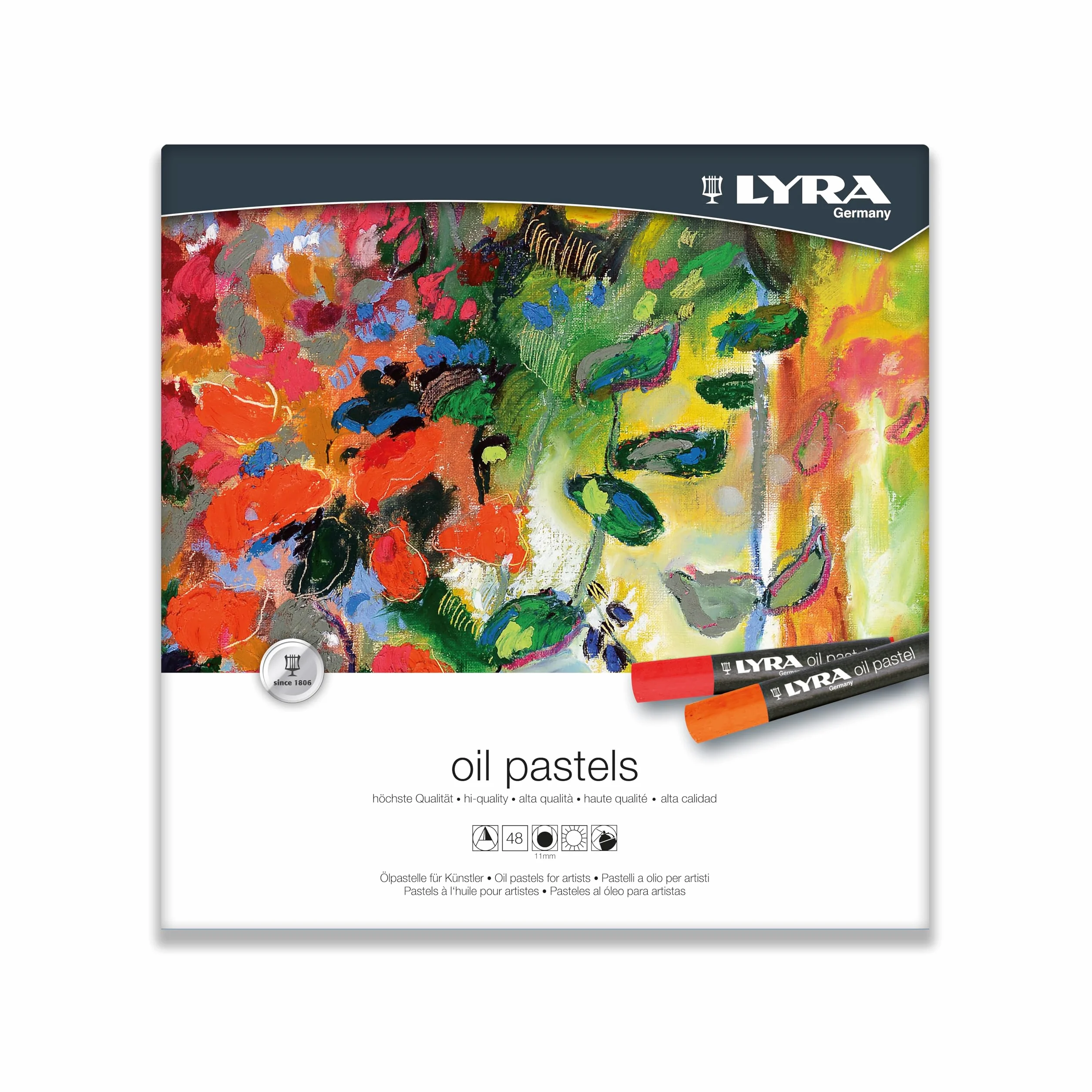 LYRA Oil Pastels - Etui 48 pastels à l'huile assortis