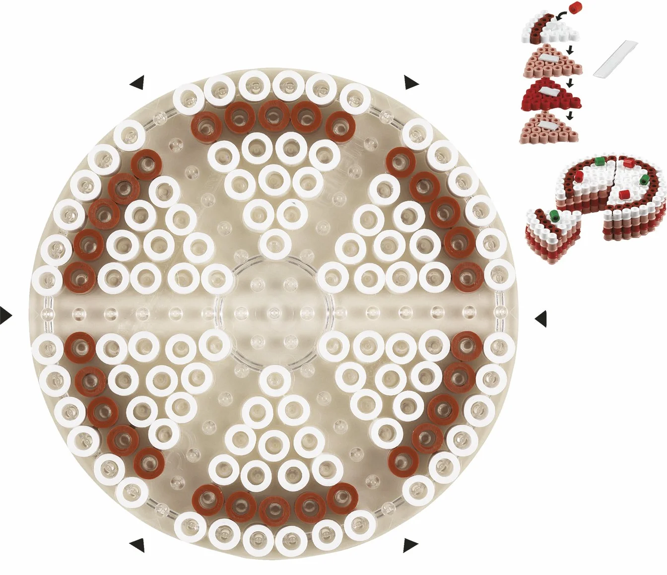 HAMA Plaque ronde midi blanche pour perles à repasser 5 mm loisirs créatifs enfants