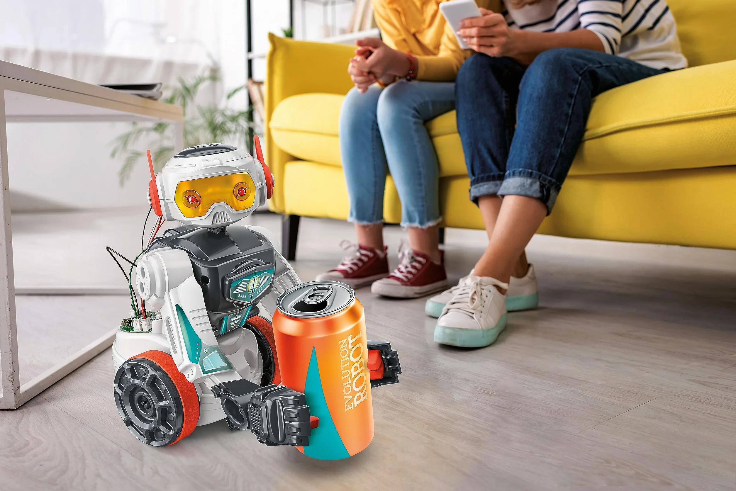 Clementoni Robot Évolution à Assembler Robotique Programmable Bluetooth 8 Ans+