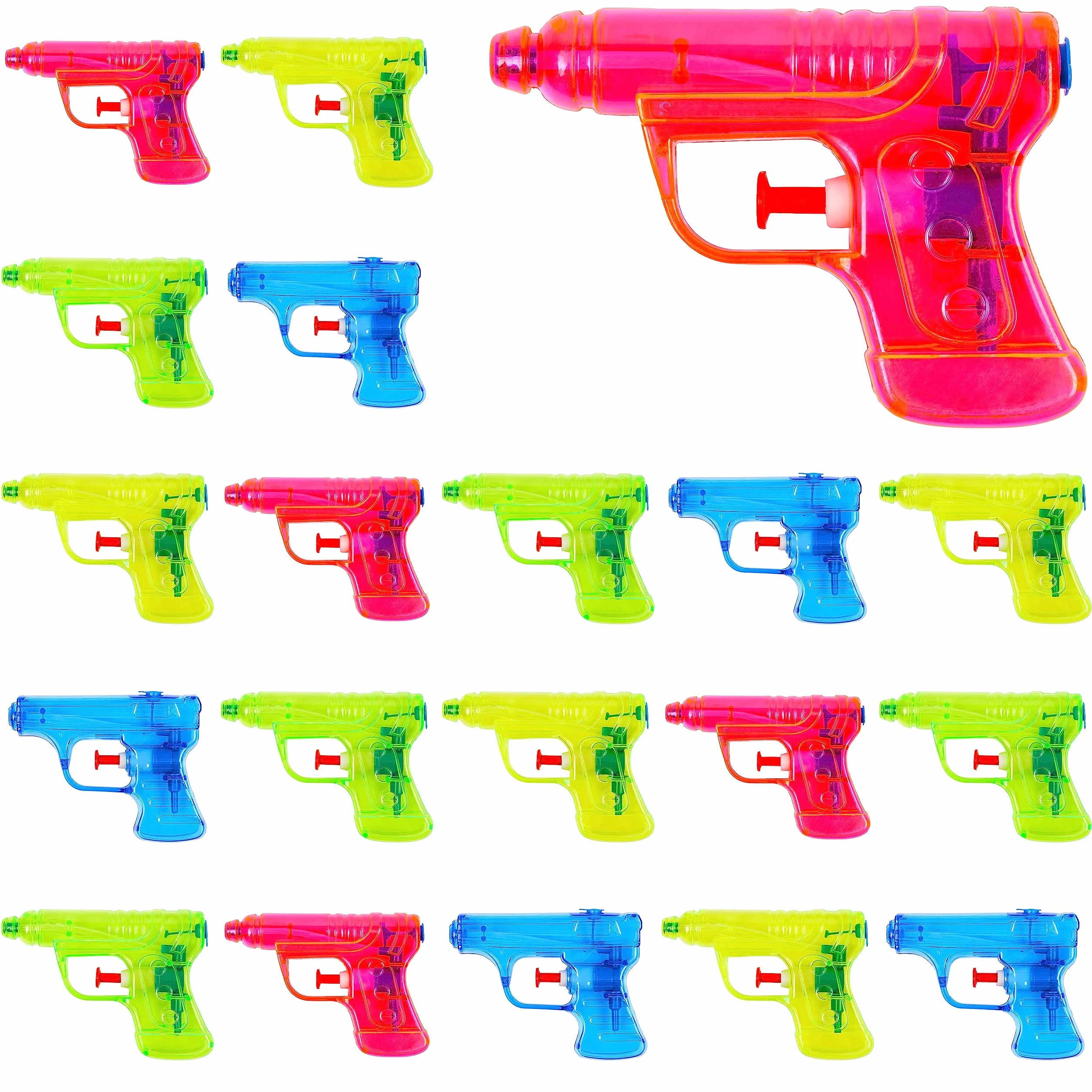 THE TWIDDLERS Lot de 20 Mini Pistolets à Eau 11 cm - Jouets d'Extérieur pour Enfants