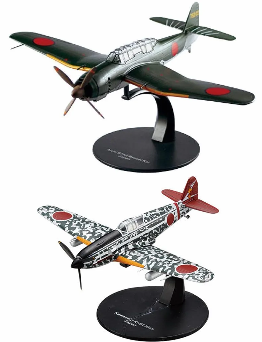OPO 10 Lot de 2 Avions de Combat 1/72 Aichi B7A2 Kawasaki Ki61