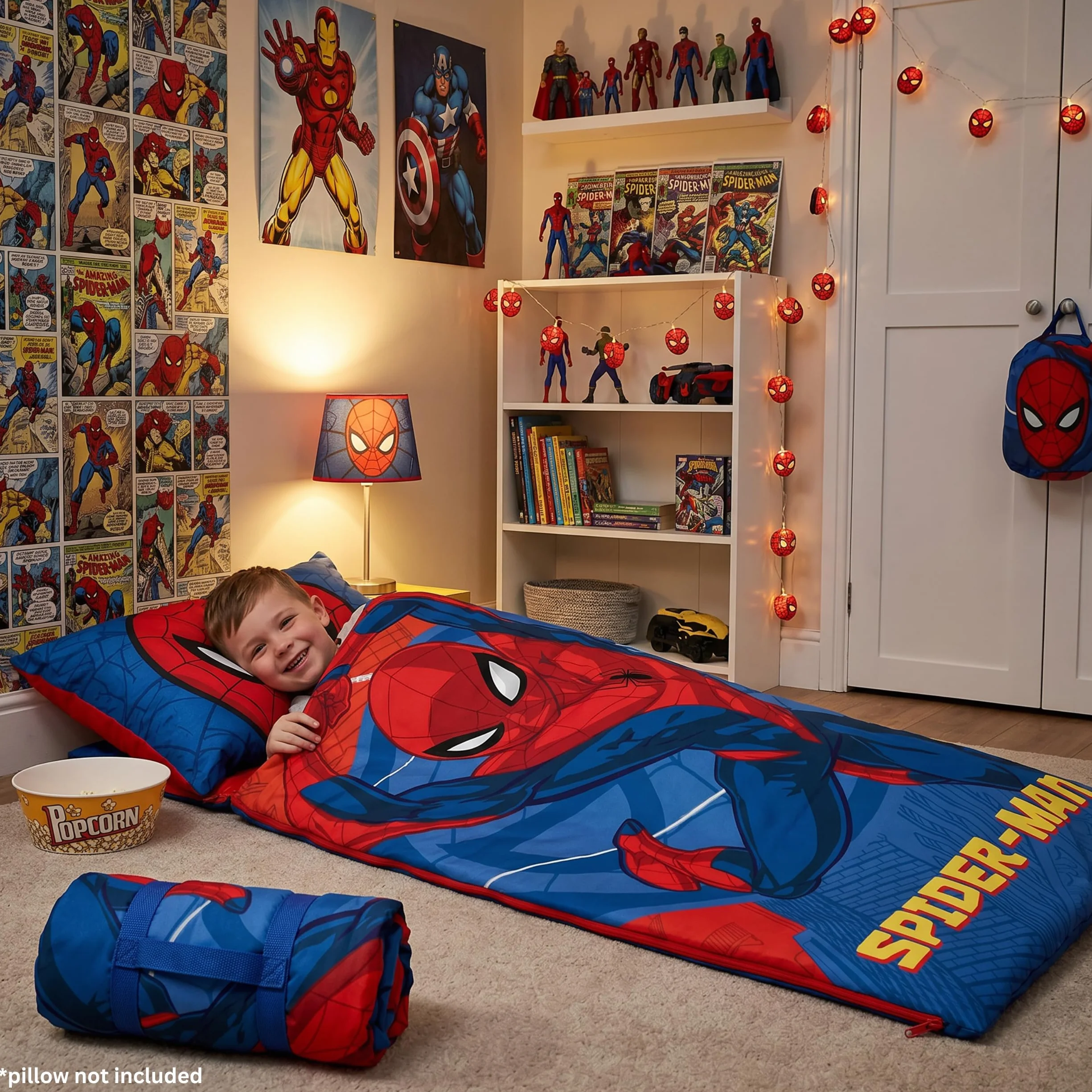 Disney Cars Minnie Mouse Marie Cat Spiderman Avengers Sac de Couchage Enfants 70x140 cm Polyester Fermeture éclair