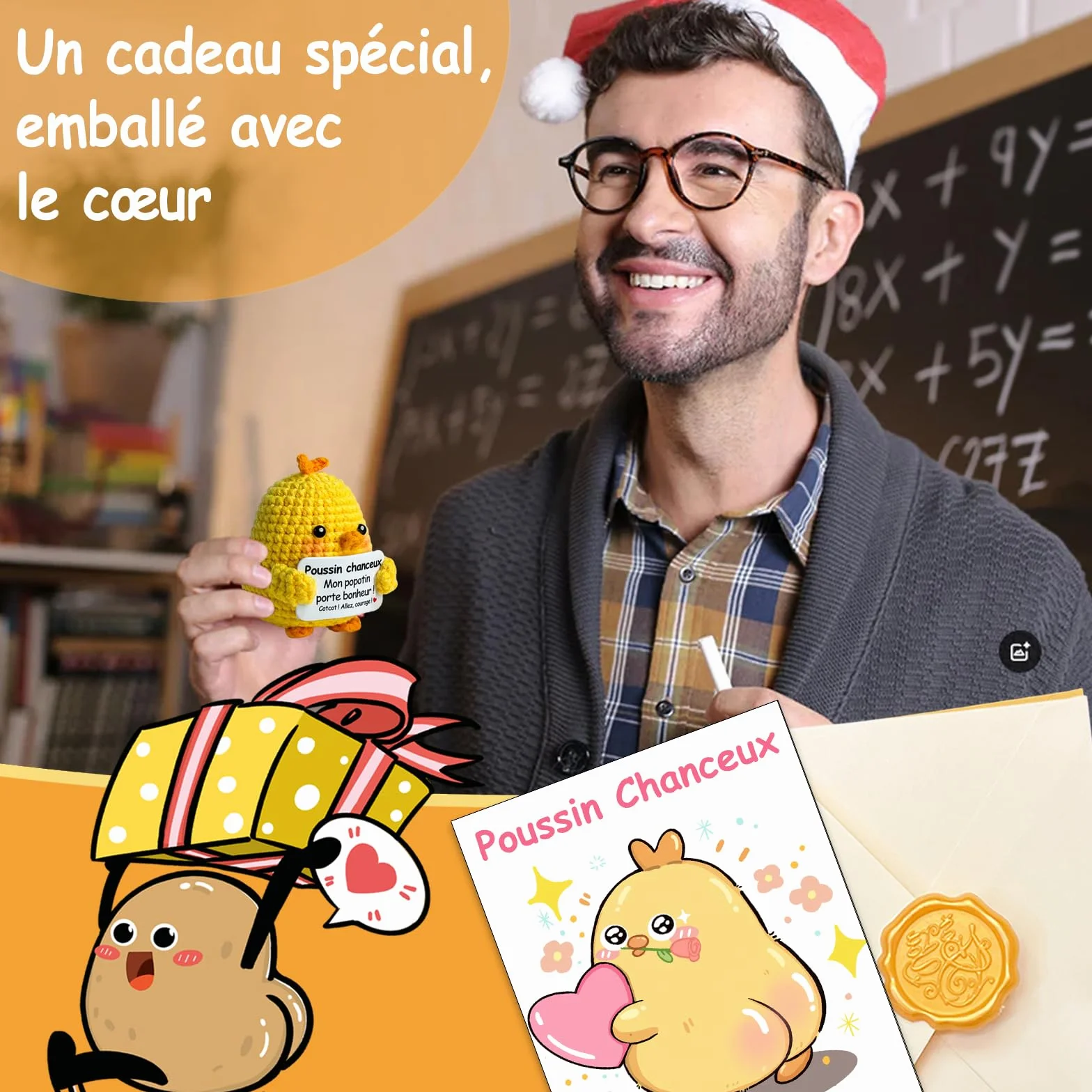 Carte Positive & Motivante, Cadeau Original & Amusant pour Homme Femme, Idée Pâques Anniversaire