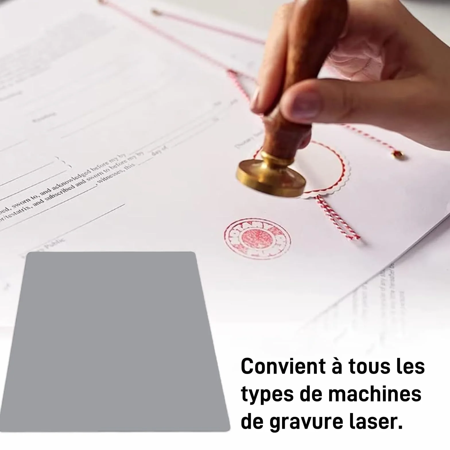 Caoutchouc Tampon Laser A4 2,3mm d'Épaisseur pour Gravure Personnalisée