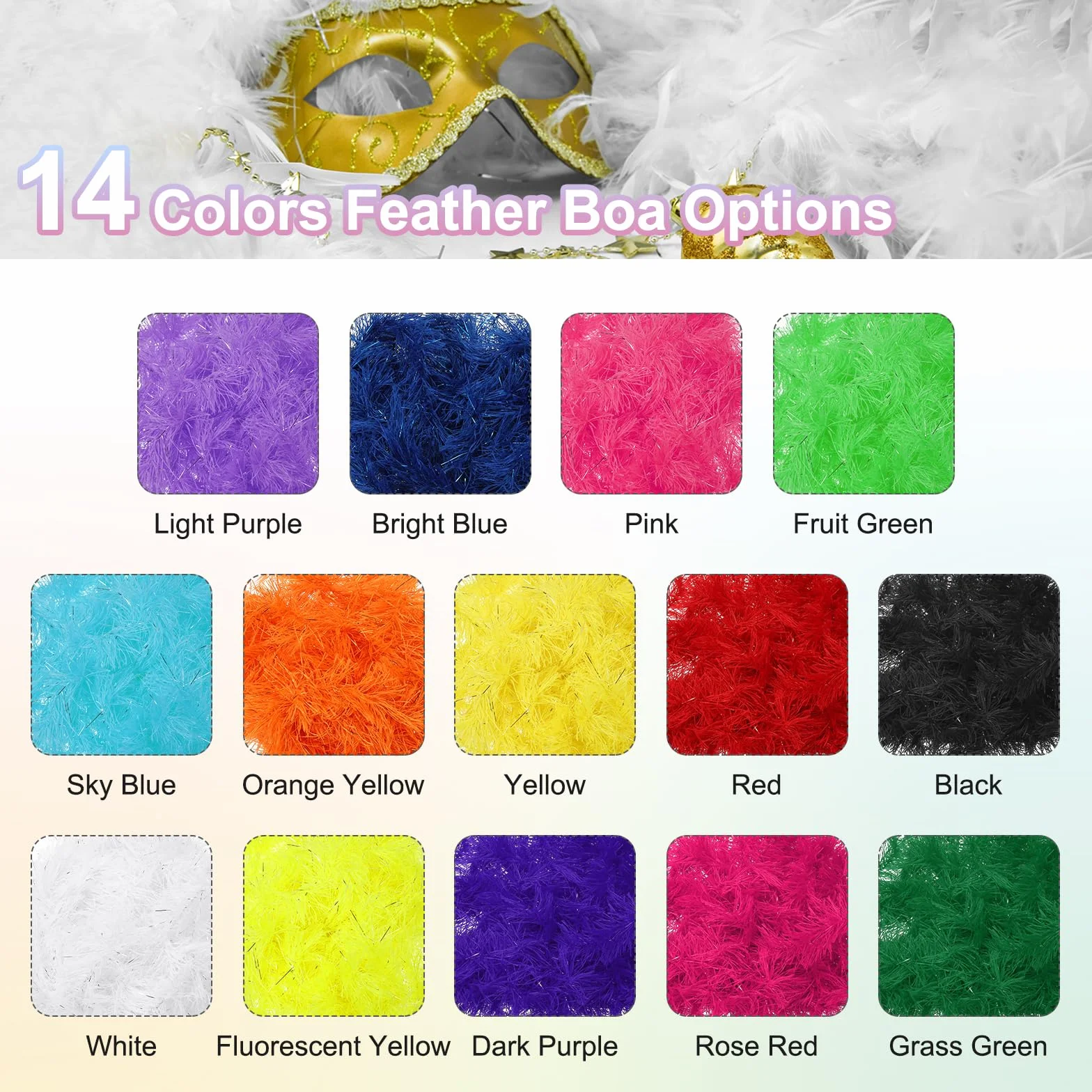 PATIKIL 5Ft Boa En Plumes Artificielles Moelleuses, 4 Pcs Rouge pour Fête, Mariage, Noël, Halloween