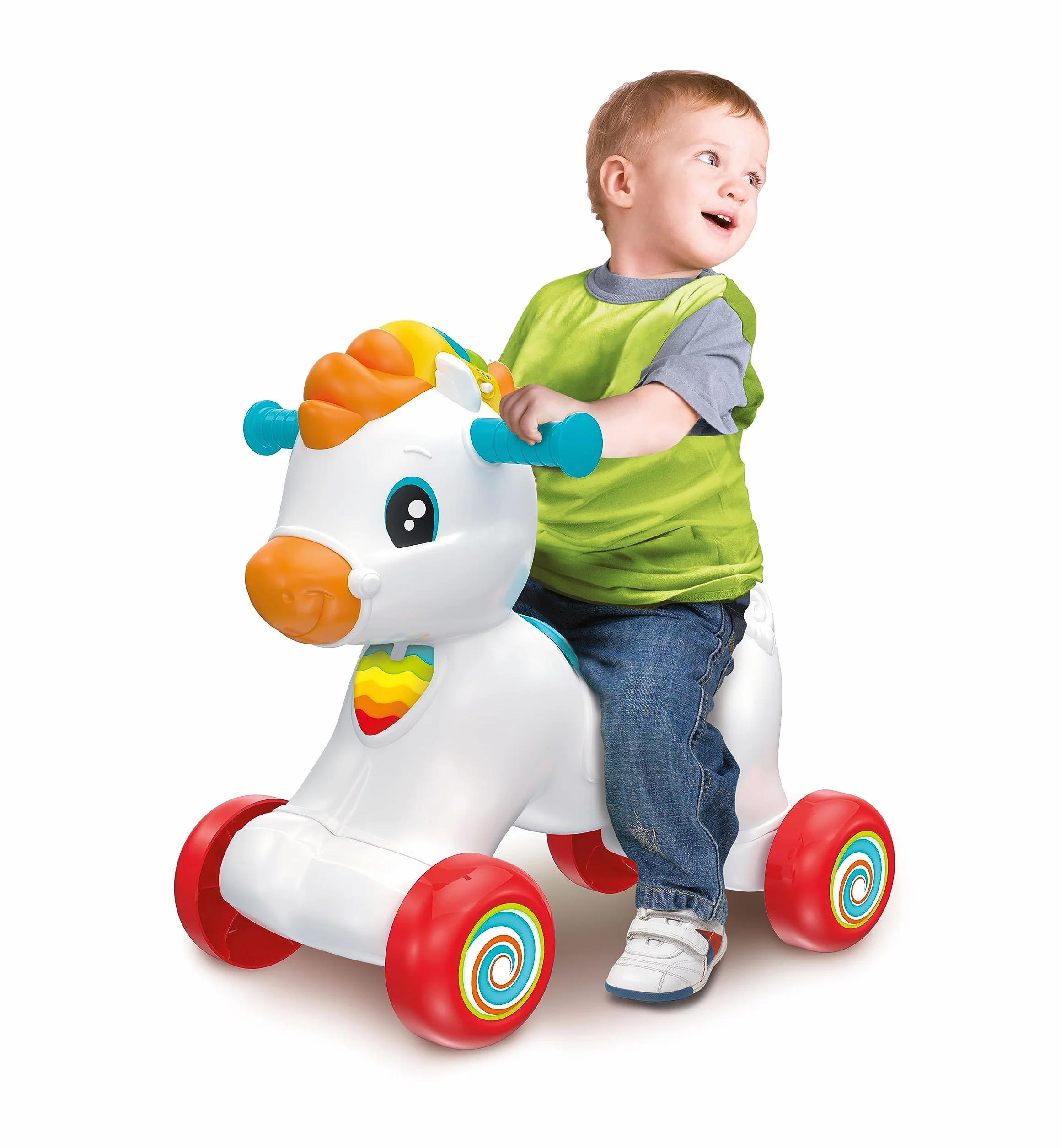 Clementoni Porteur Cheval Mahé Jeu Éducatif 3 en 1 Motricité Langage Émotion