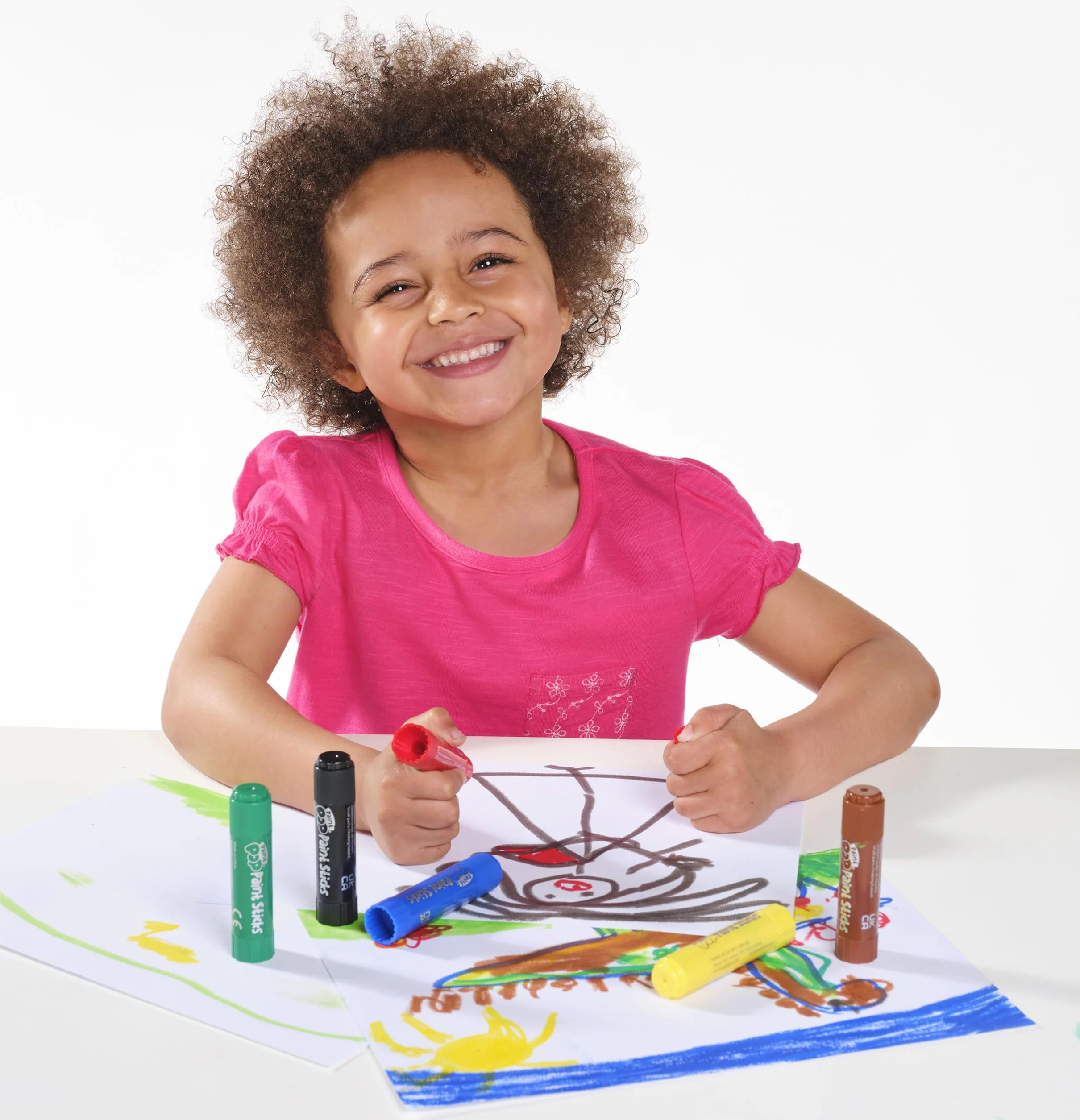 CRAZY POP Crayons Multisurfaces Boîte de 20 crayons Séchage rapide Ne tachent pas