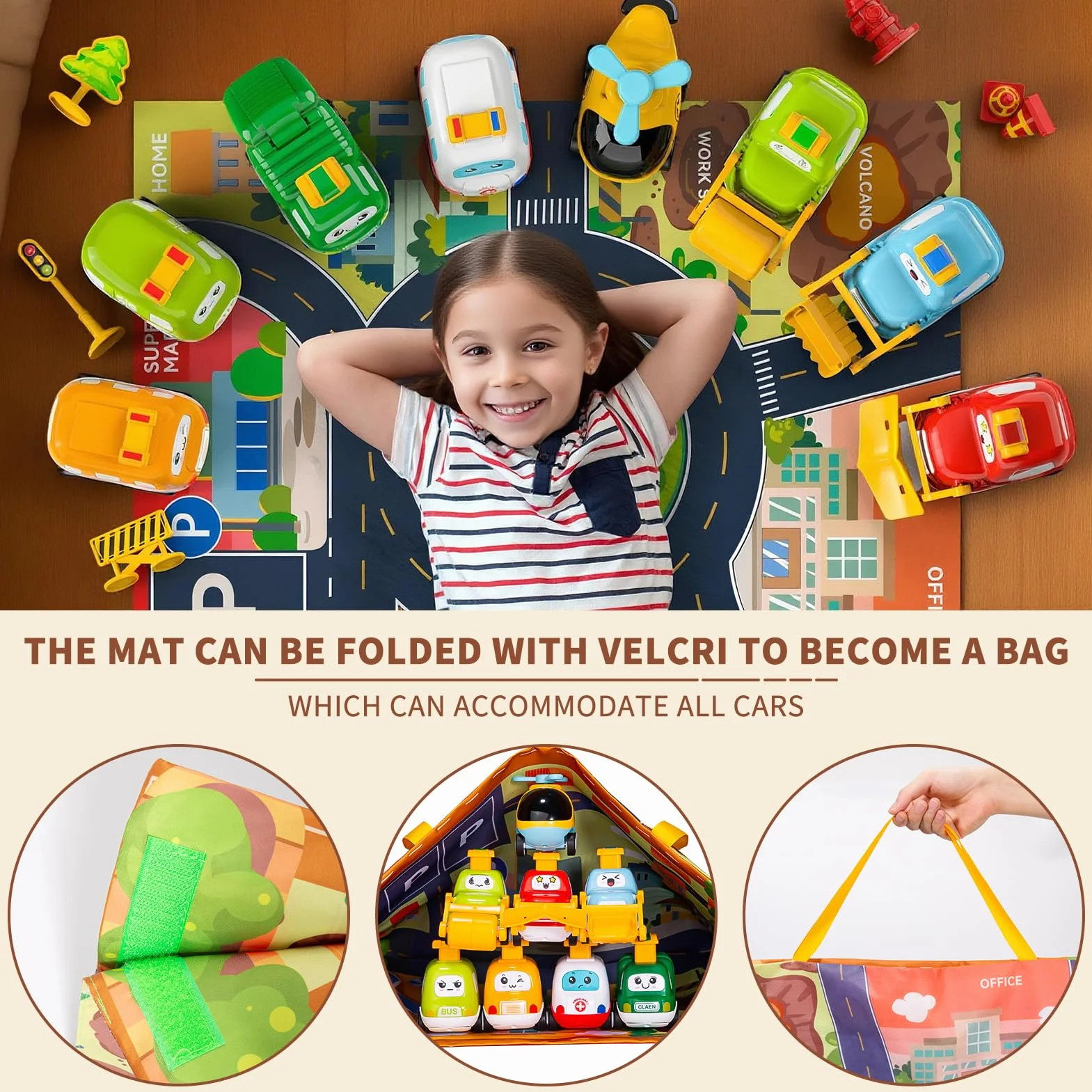 Ensemble de Jouets de Voitures 10 pièces - Voitures à Tirer en Arrière pour Enfants 1 an+