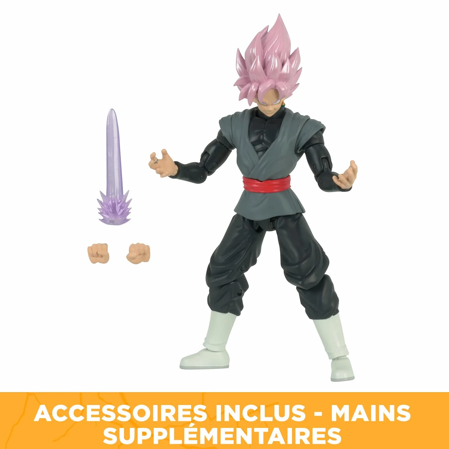 BANDAI Dragon Ball Super Figurine Super Saiyan Rosé Goku Black 17 cm Articulée Accessoires Licence Officielle Jouet Enfant 4 Ans+