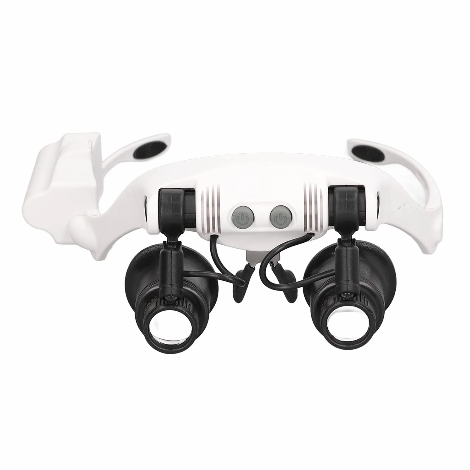 Loupe binoculaire 10x 15x 20x 25x avec lumière LED, Mains Libres, bandeau réglable pour réparation de montres