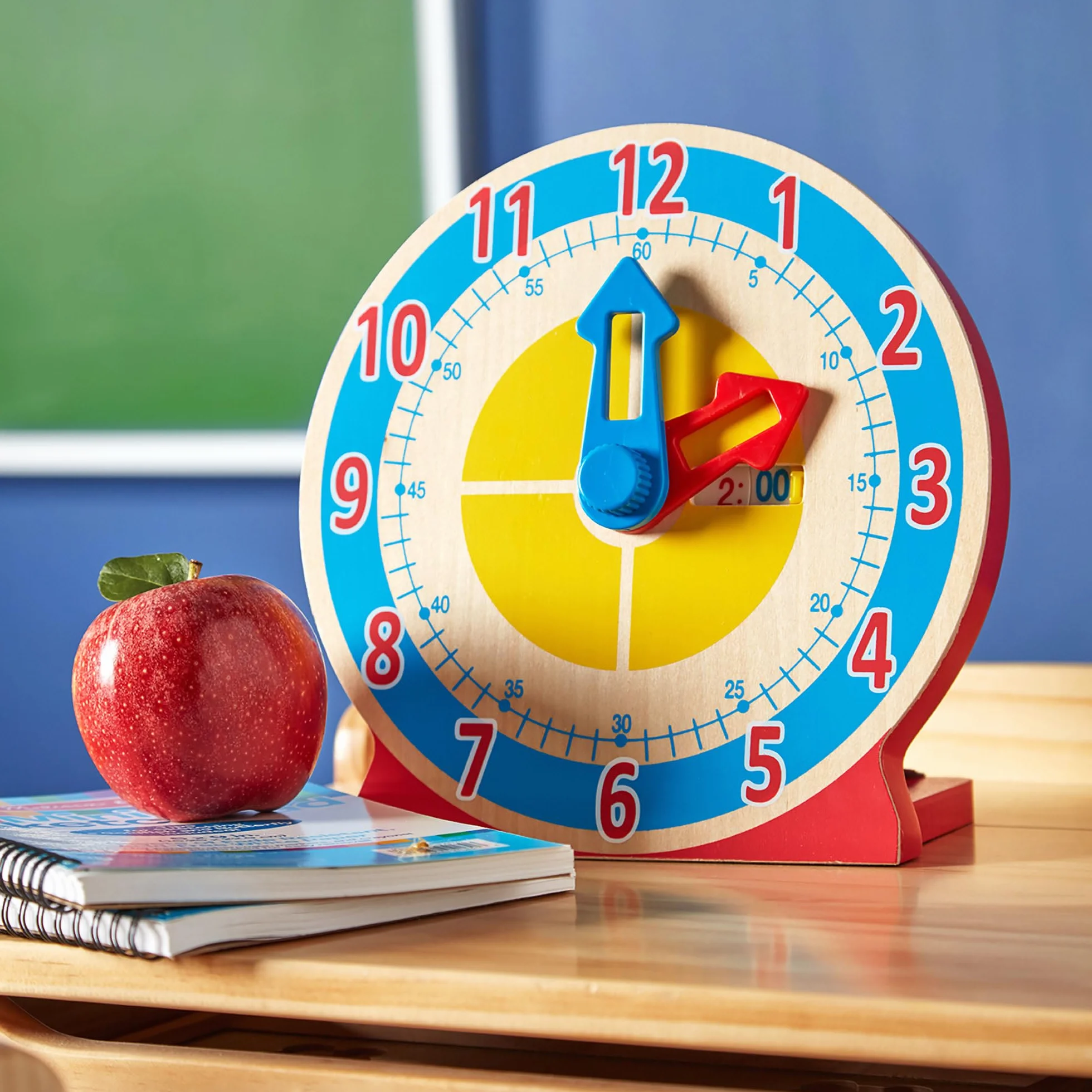 Melissa & Doug Horloge Tourne Et Dis L'Heure Jeu Éducatif Montessori Jouet en Bois Cadeau Enfant 4 Ans+