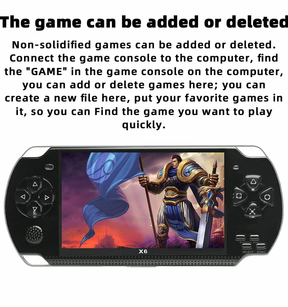 JXD X6 4,3 Pouces Console de Jeu Portable Compatible avec Plusieurs Simulateurs Sortie TV