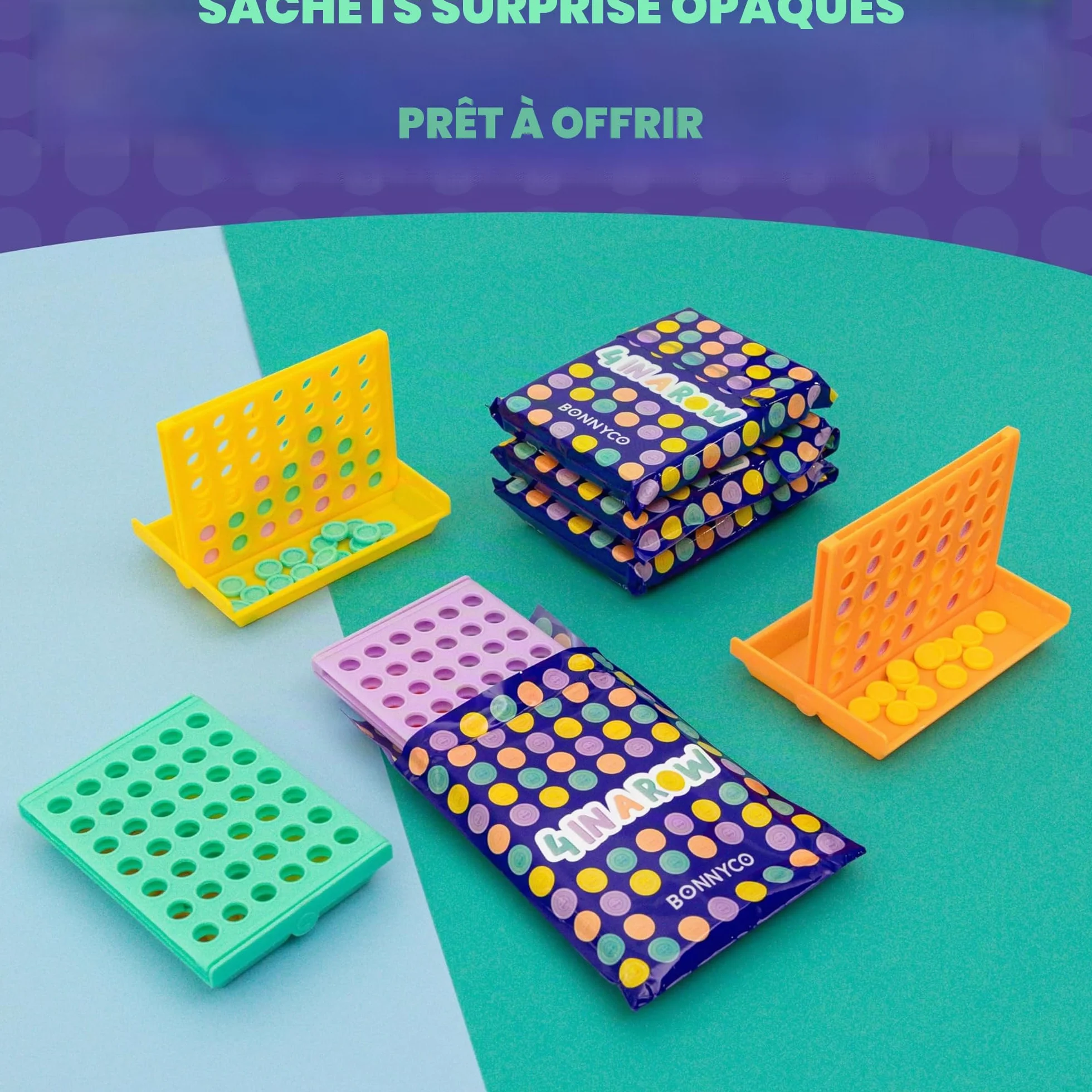 BONNYCO 4 en Ligne Pack 16 Mini Jeux de Société Voyage Enfants 3-12 Ans Cadeau Anniversaire
