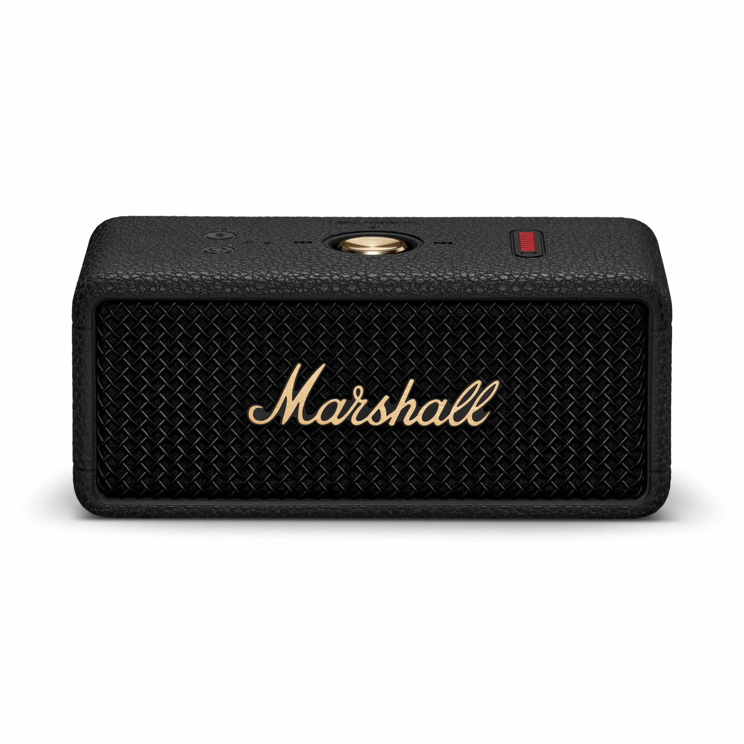 Marshall Emberton III Enceinte Bluetooth Portable, IP67, 32h Autonomie, Charge Rapide, Noir et Laiton