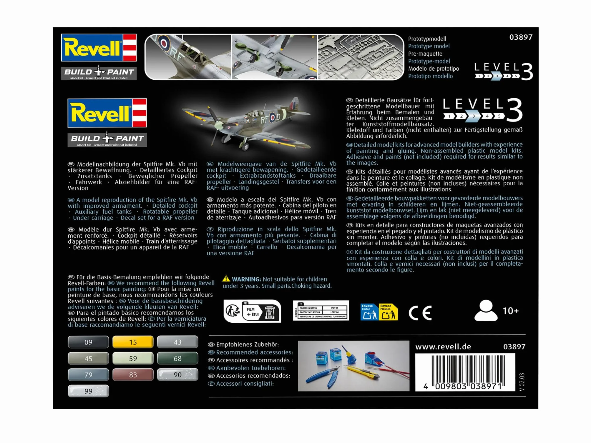 Revell Maquette d'avion Spitfire MK. VB Multicolore