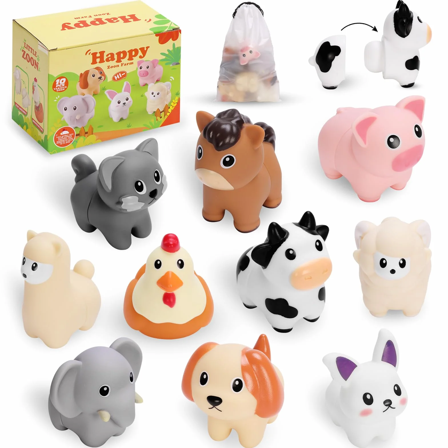 Jouets Montessori Enfants 1 2 3 Ans Jeux Tri Animaux Ferme Empilage Apprentissage Cadeau Filles